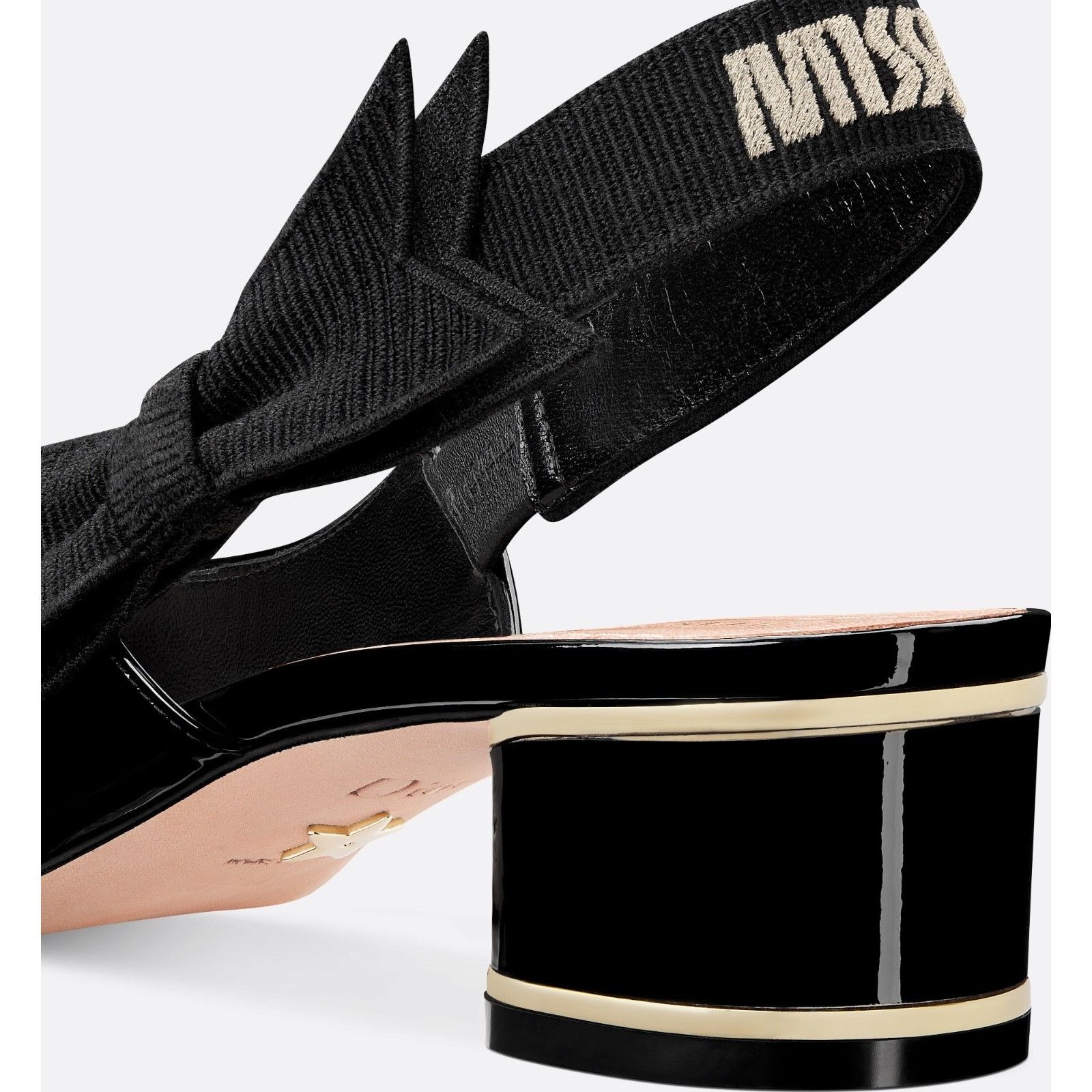 Dior Dior Miss Dior Paris Black Patent Bow Slingback Strap Size US 8.5 / IT 38.5 - 17 Thumbnail