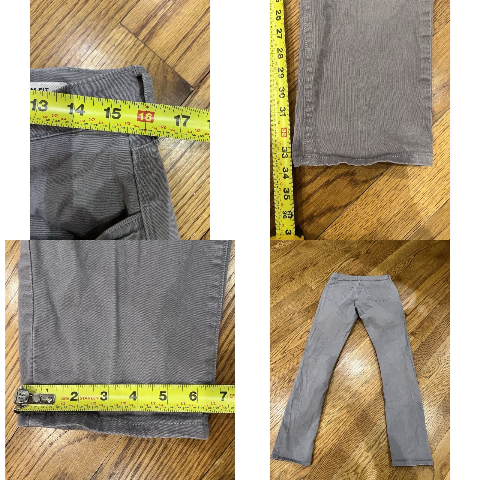 Flint And Tinder VINTAGE Flint and Tinder Pants Jeans Tapered Fit Mens 32x34 Khaki Low Rise Slim Comfort Designer Size US 32 / EU 48 - 8 Thumbnail