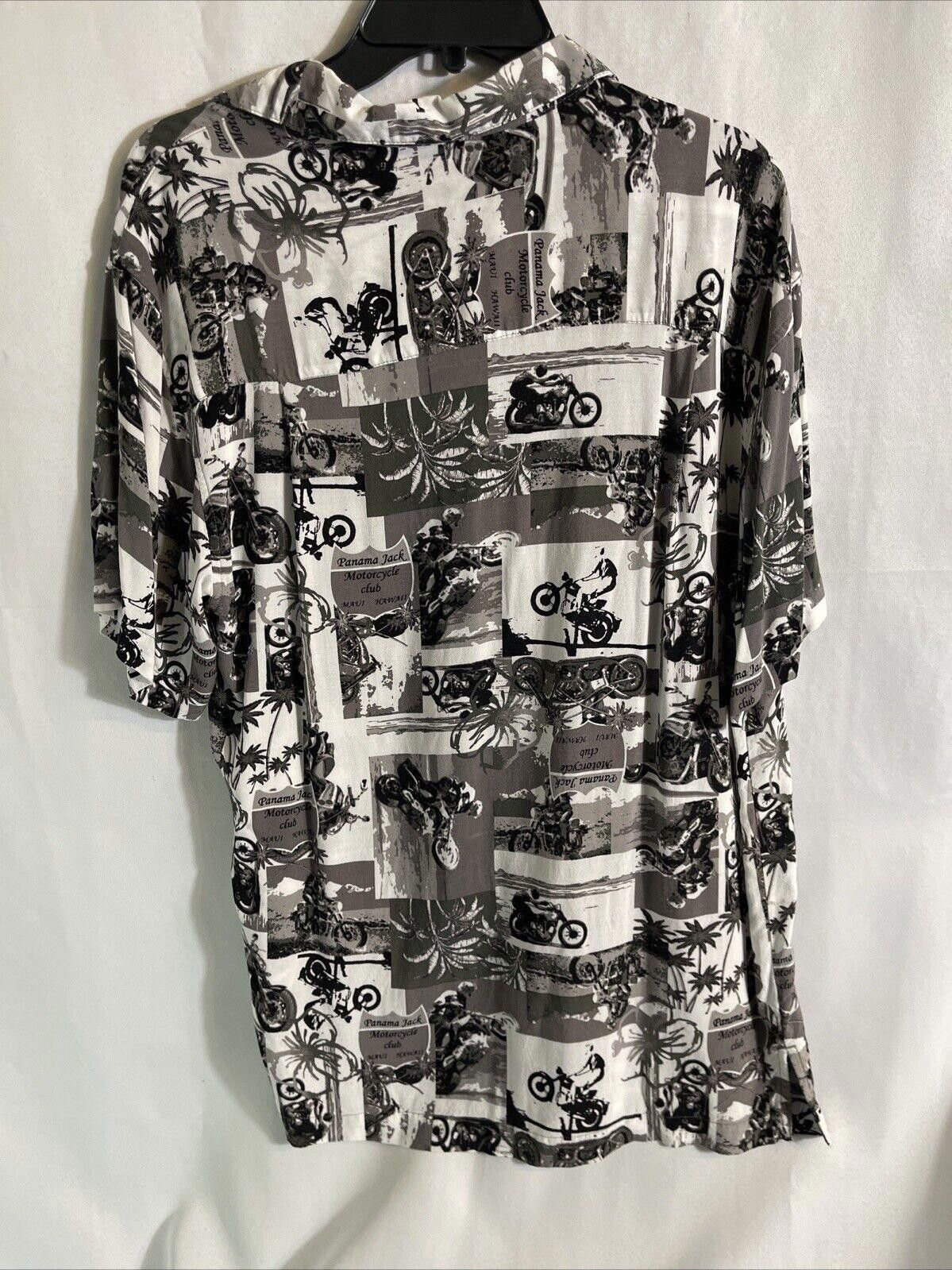 Panama Jack Mens Panama Jack Button Up Hawaiian Shirt Motorcycle Print Size US M / EU 48-50 / 2 - 2 Thumbnail