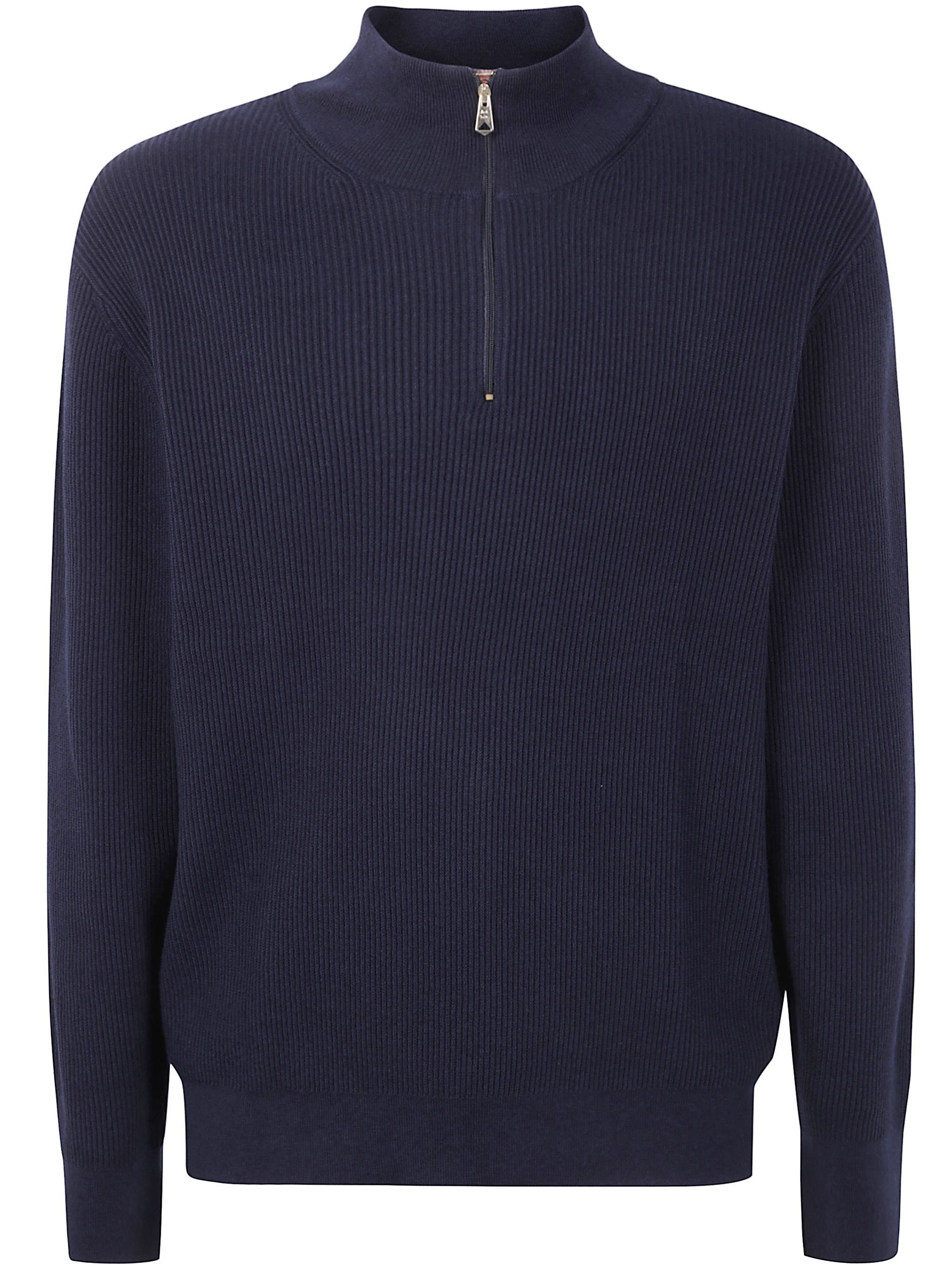MENS SWEATER ZIP NECK