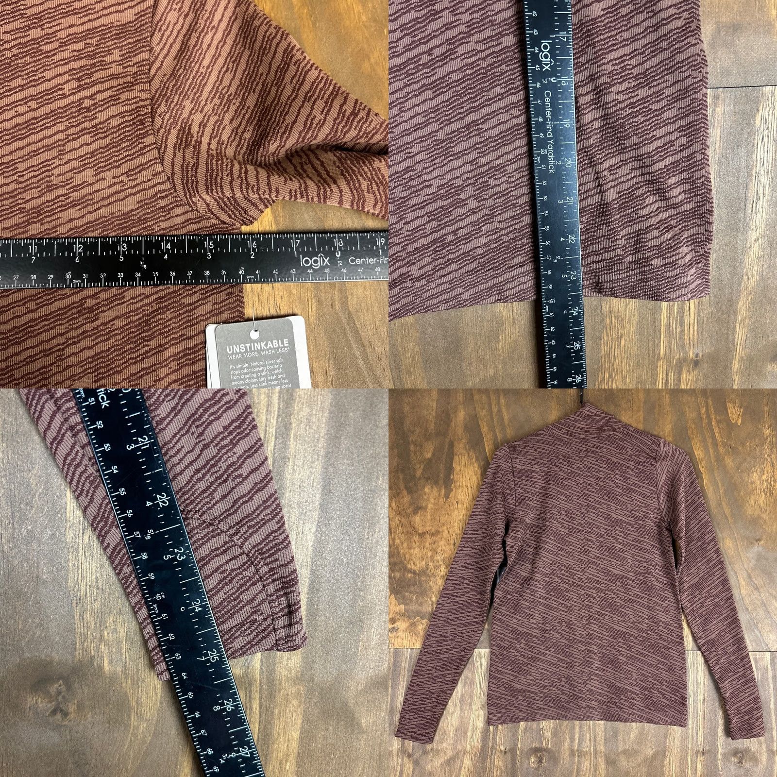 Athleta Athleta Turtleneck Brown Flurry Seamless Long Sleeve Super Stretch Medium Womens Size M / US 6-8 / IT 42-44 - 8 Thumbnail
