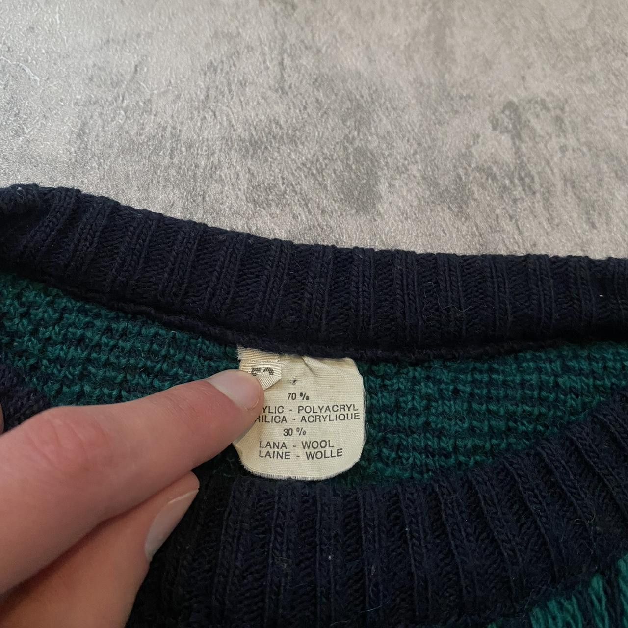 Other 80s vintage Wool green and Black zig zag pattern Size US L / EU 52-54 / 3 - 4 Thumbnail