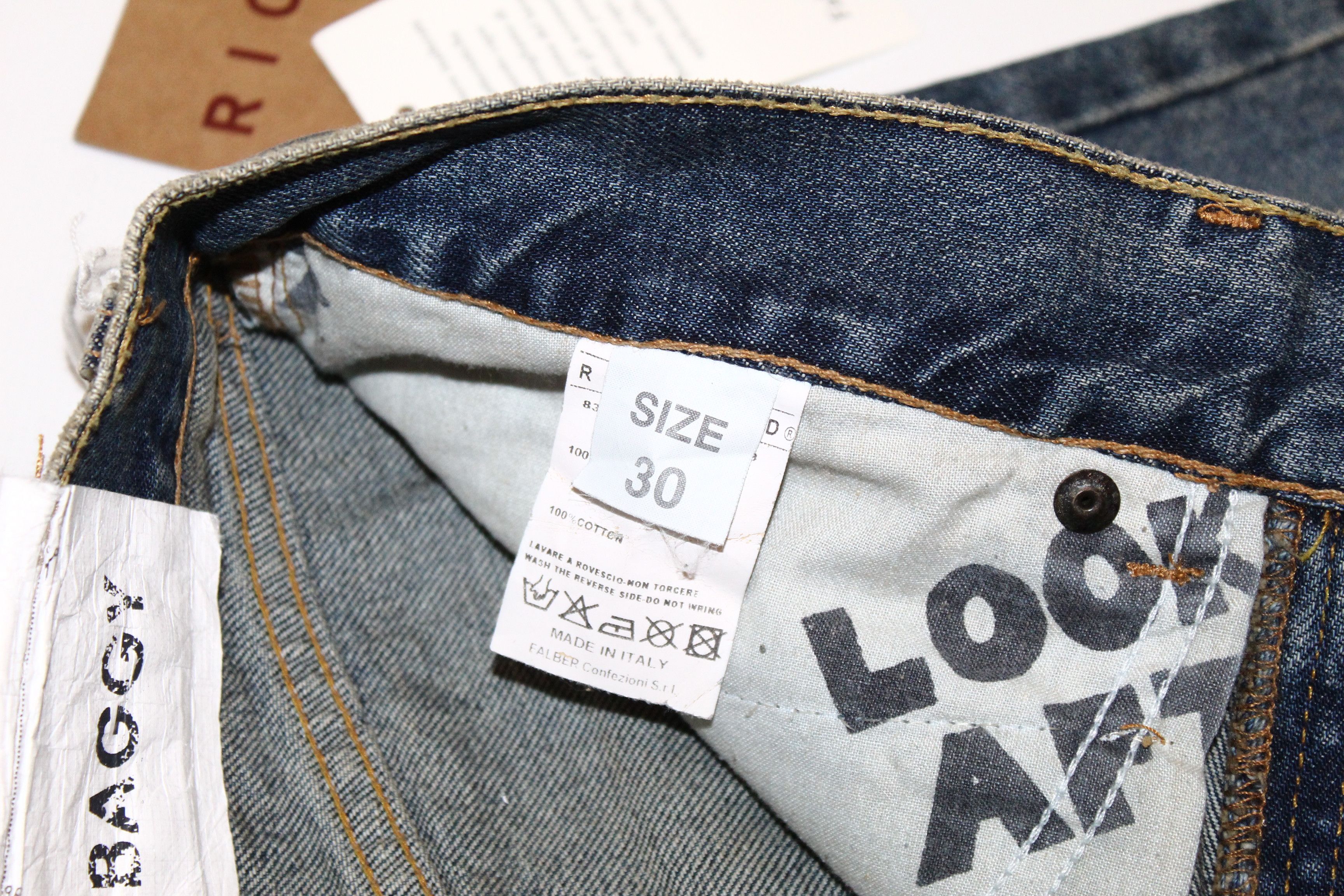 John Richmond Richmond Denim Baggy Distressed Stonewashed Blue Jeans Size US 32 / EU 48 - 7 Thumbnail