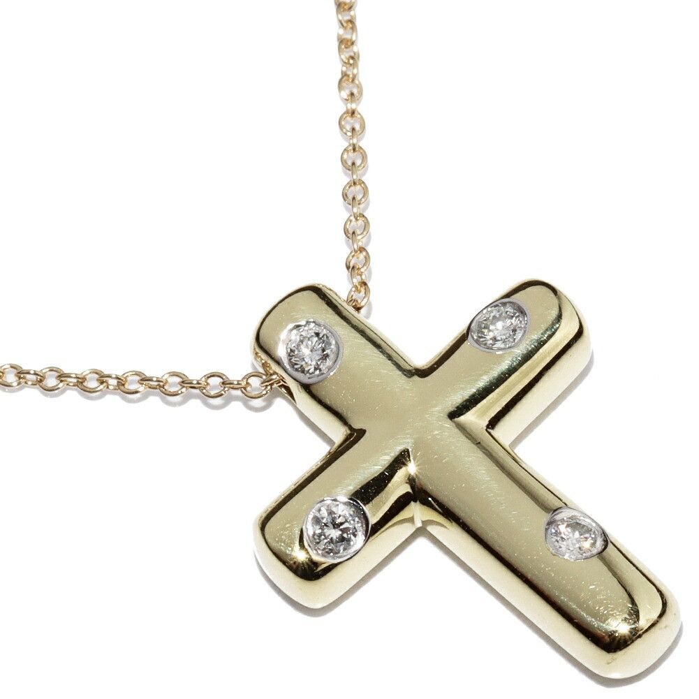 Tiffany & Co. Tiffany & Co. Tiffany & Co. Dots Cross Au750 Pt950 Diamond Necklace Precious Metal Necklace DUTY FREE for USA Size ONE SIZE - 1 Thumbnail
