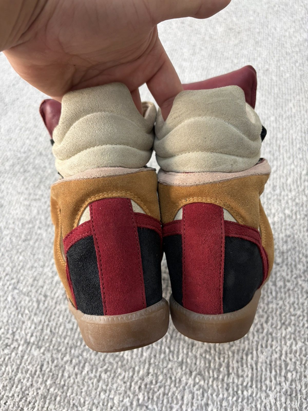 Isabel Marant Isabel Marant Multicolor Suede And Leather Wedge Sneakers Size US 7 / IT 37 - 8 Thumbnail