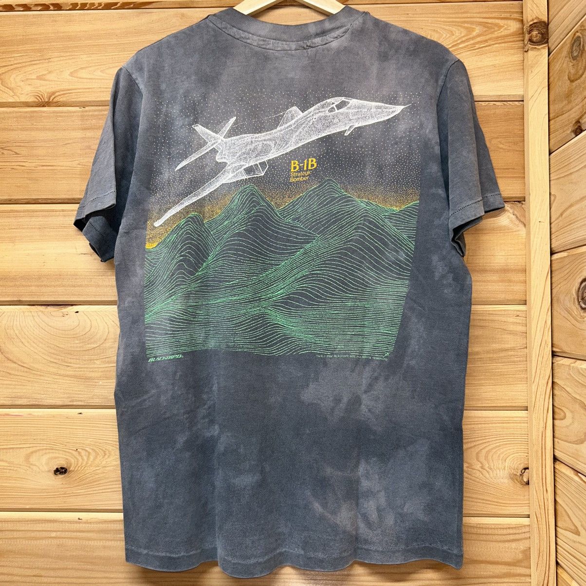 Vintage Vintage 1980s B-1B Military Bomber Jet Faded Graphic T Shirt Size US L / EU 52-54 / 3 - 3 Thumbnail