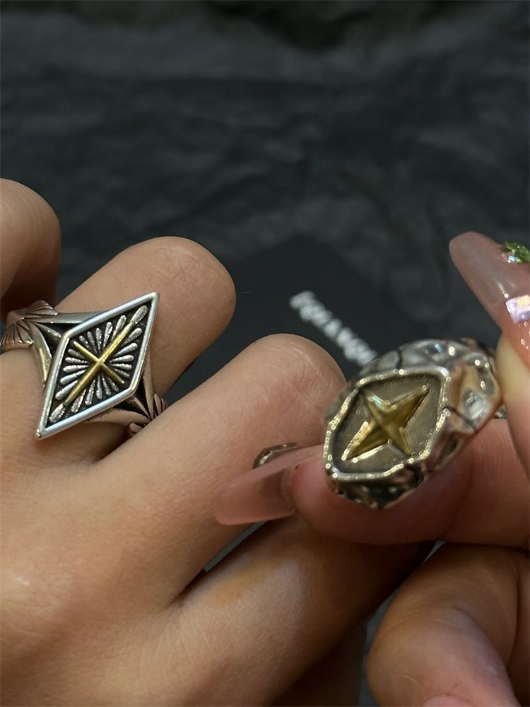 Jewelry Dark Jewelry Rings Open Size Chrome Ring (Size 7-13) Size ONE SIZE - 2 Thumbnail