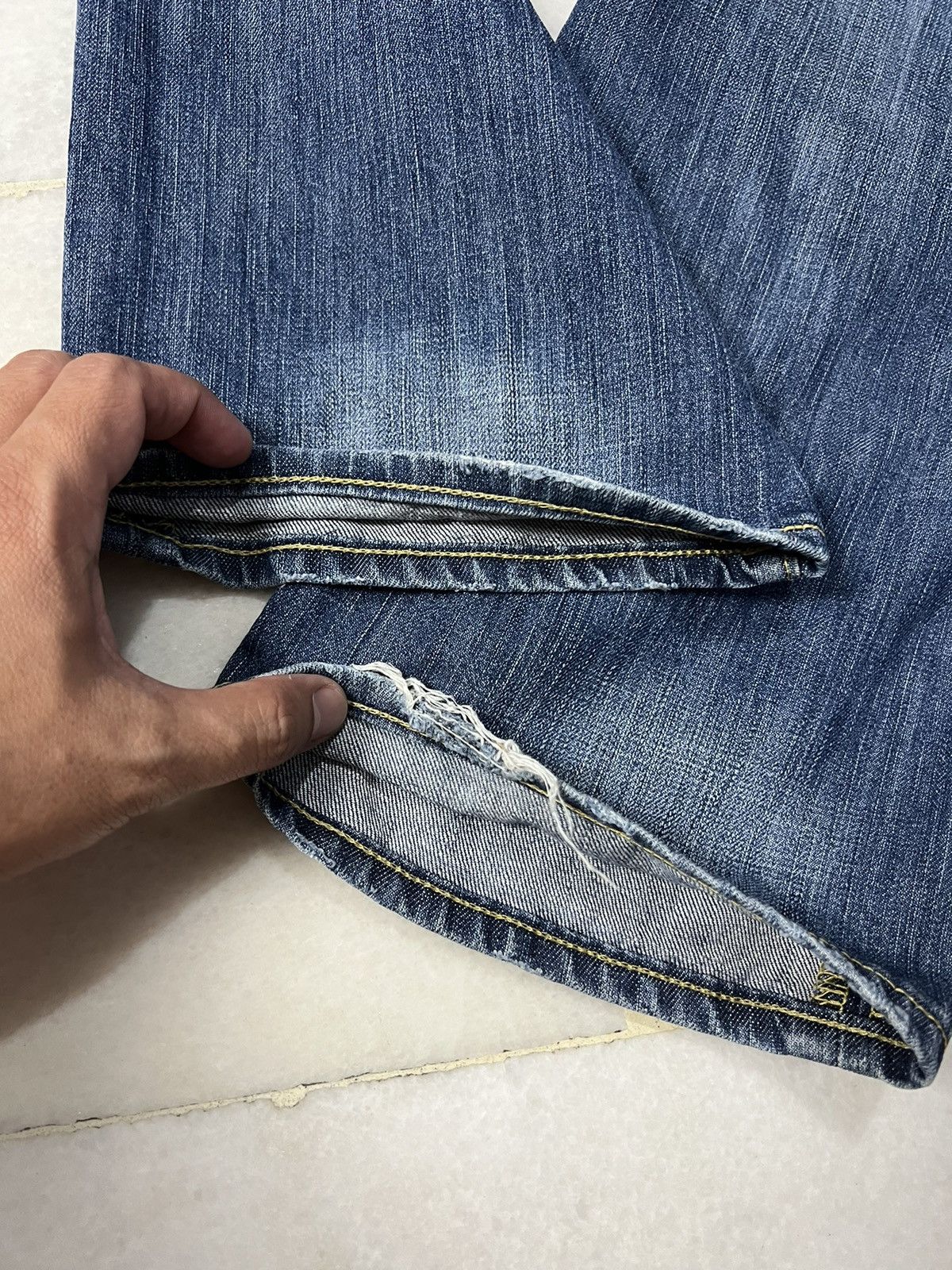 If Six Was Nine × Uniqlo VINTAGE 90’s STYLE UNIQLO S001 DISTRESSED JEANS Size US 34 / EU 50 - 8 Thumbnail