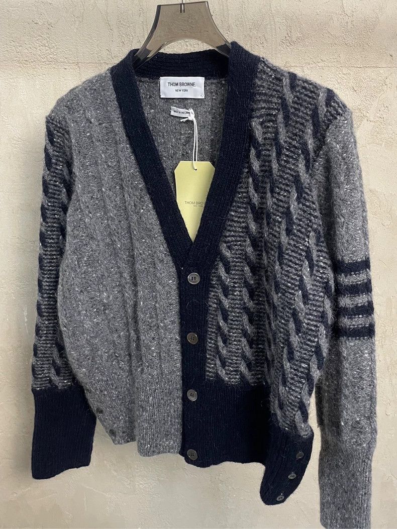 Thom Browne Thom Browne size2 Gray and blue woolen marie capes Size US M / EU 48-50 / 2 - 3 Thumbnail