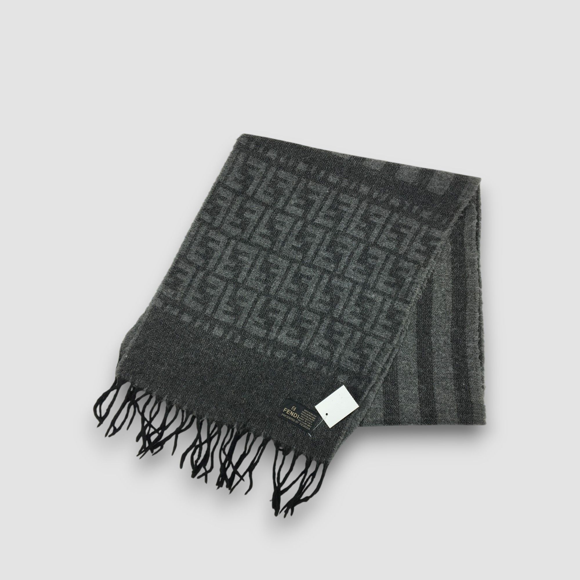 Fendi Vintage Fendi Scarf Muffler FF Zucca Monogram Wool Scarves Size ONE SIZE - 1 Thumbnail