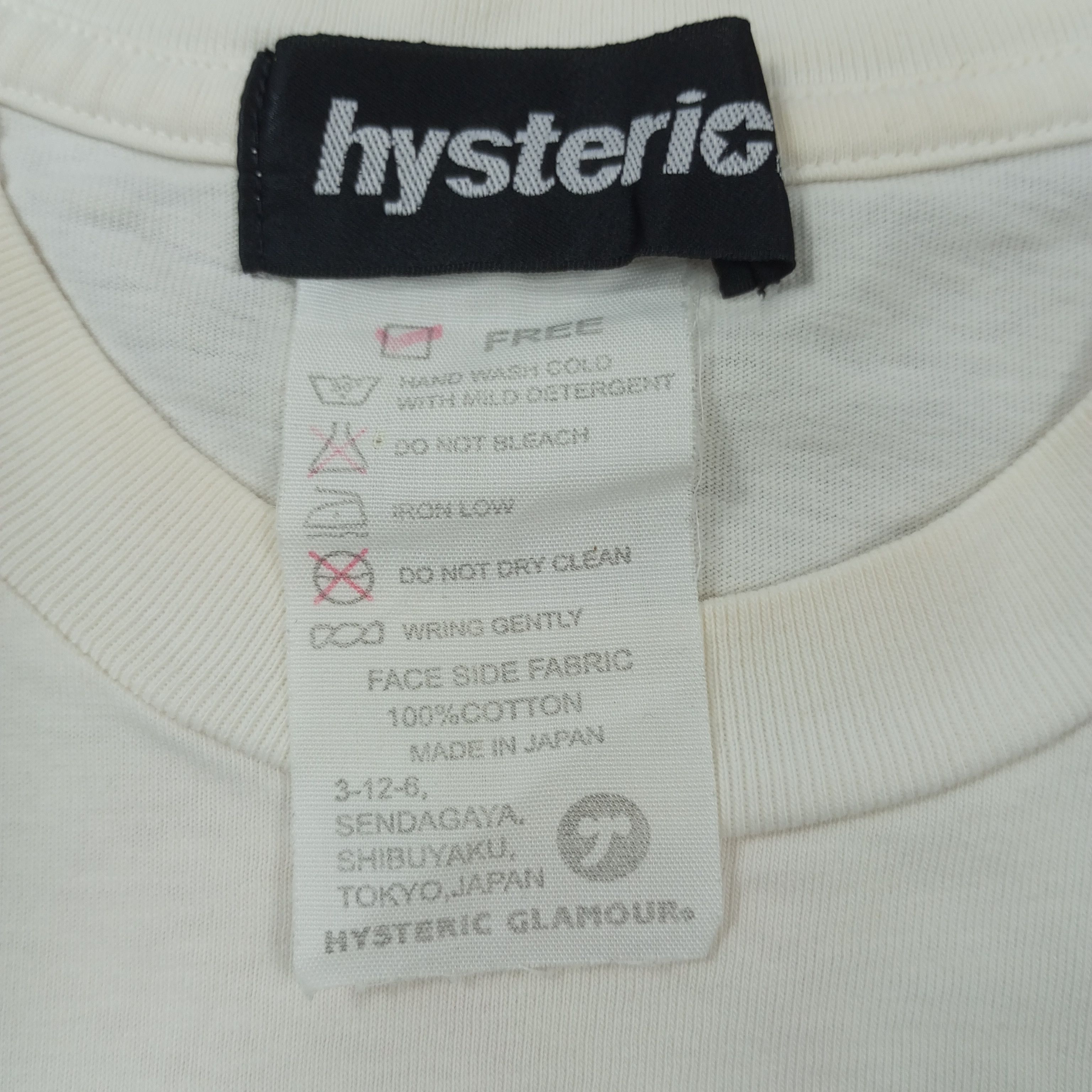 Hysteric Glamour × Japanese Brand × Vintage Hysteric Glamour Japanese Brand Vintage Tshirt Size US S / EU 44-46 / 1 - 7 Thumbnail