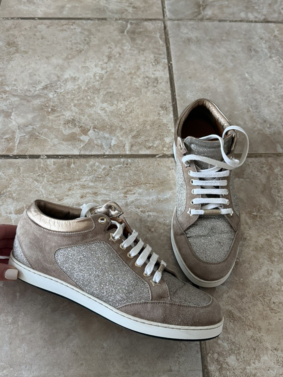 Jimmy Choo Jimmy Choo suede sneakers Size US 8.5 / IT 38.5 - 11 Thumbnail