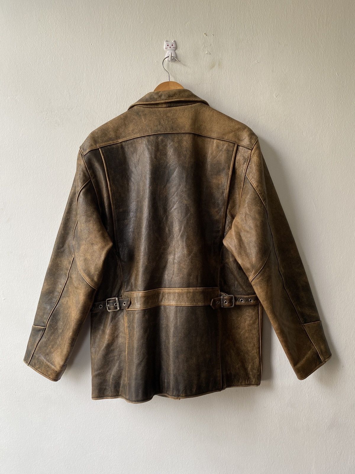 Branded Leather × Vintage Vintage 90s Human Being Union Made Leather Jacket Size US L / EU 52-54 / 3 - 4 Thumbnail