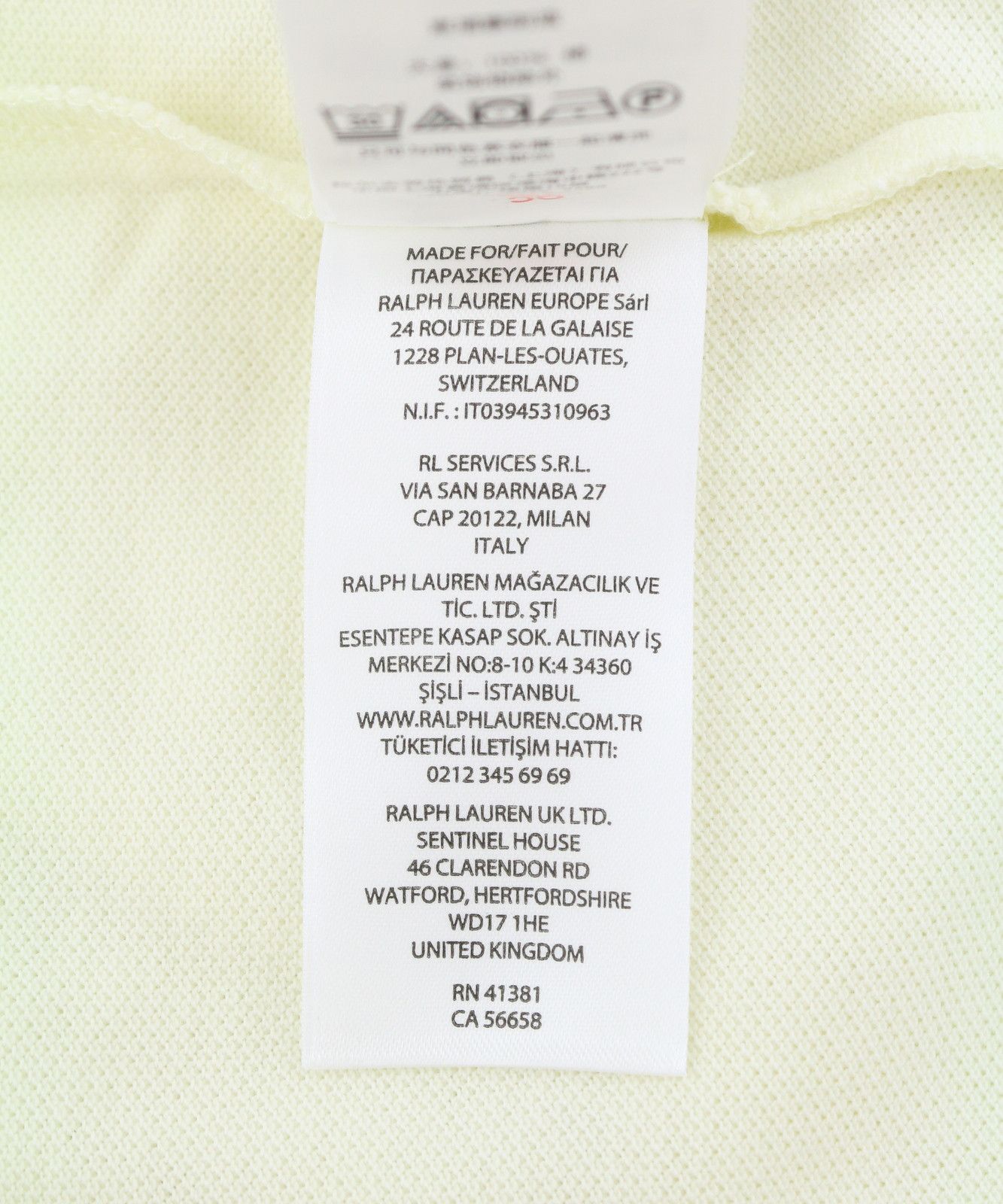 Ralph Lauren CUSTOM SLIM FIT 2XL Cream Embroidered Logo 87884 Size US XXL / EU 58 / 5 - 9 Thumbnail