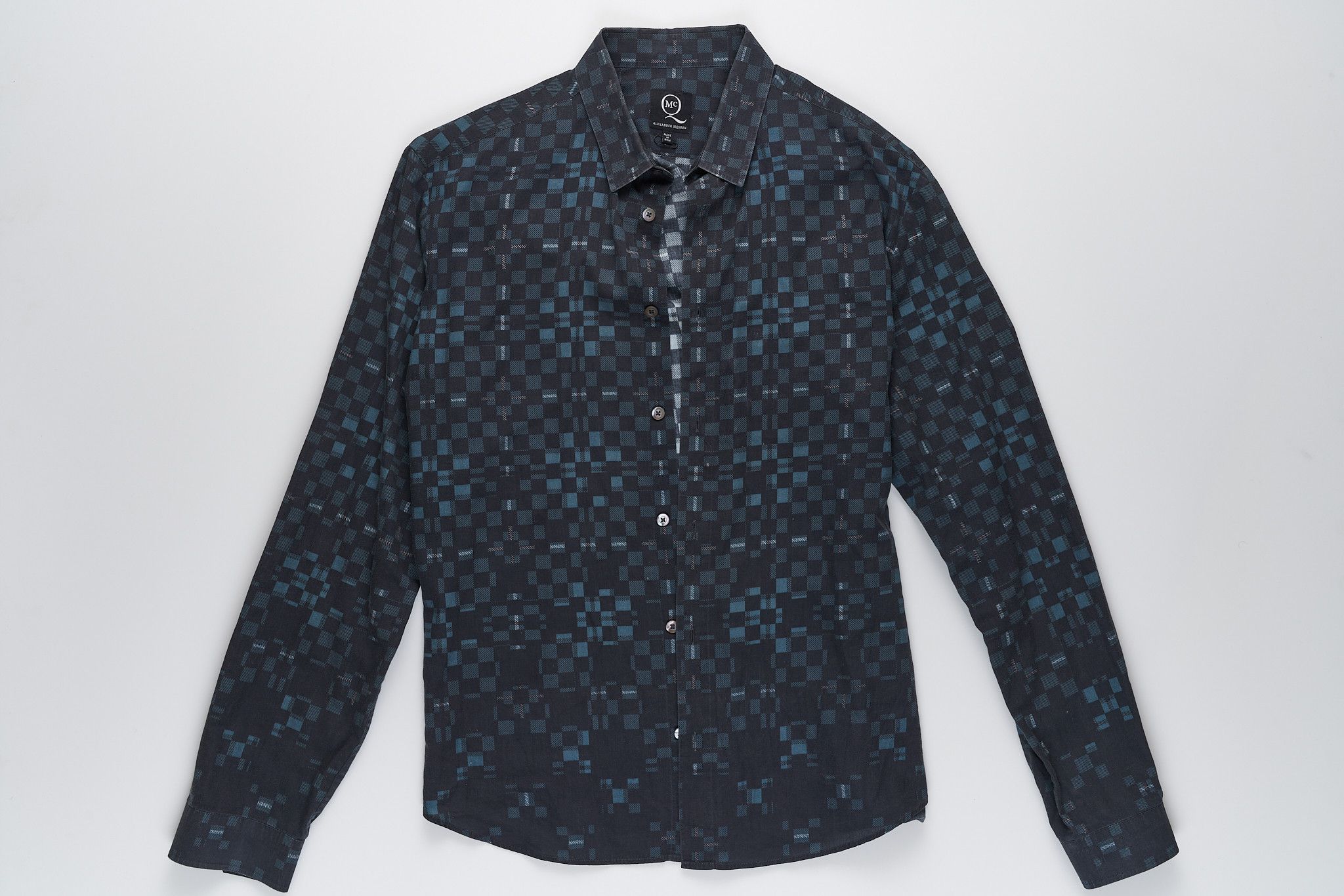 Alexander McQueen Alexander McQueen Geometric Grid Design BUTTON DOWN Size US M / EU 48-50 / 2 - 1 Thumbnail