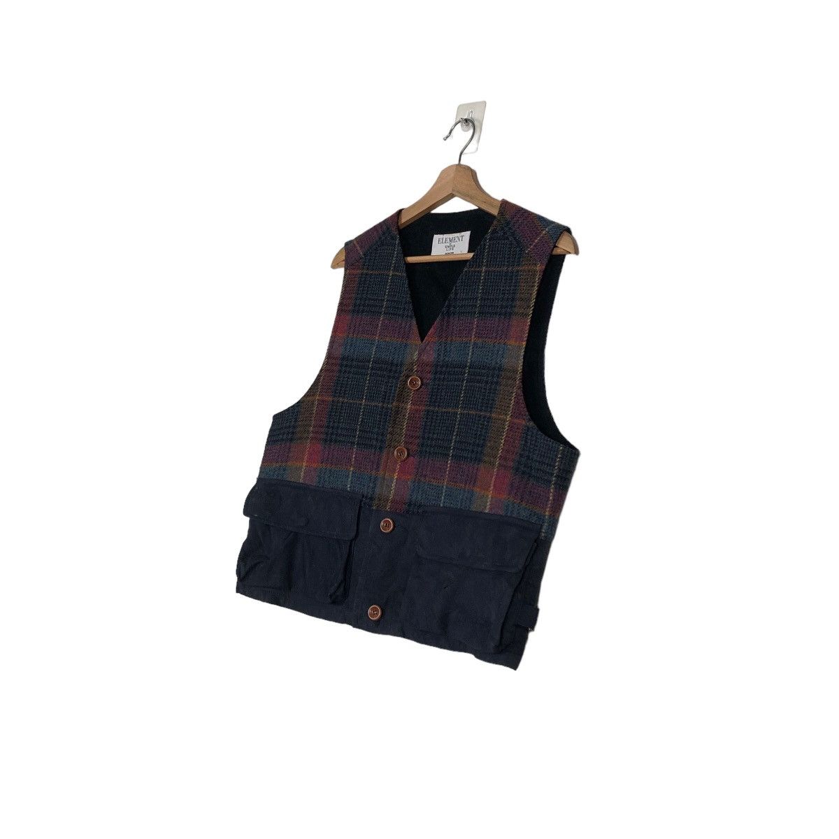 Japanese Brand 🔥Vintage Wool Waist Coats Tartan Design Woven in Ireland Size US L / EU 52-54 / 3 - 2 Thumbnail