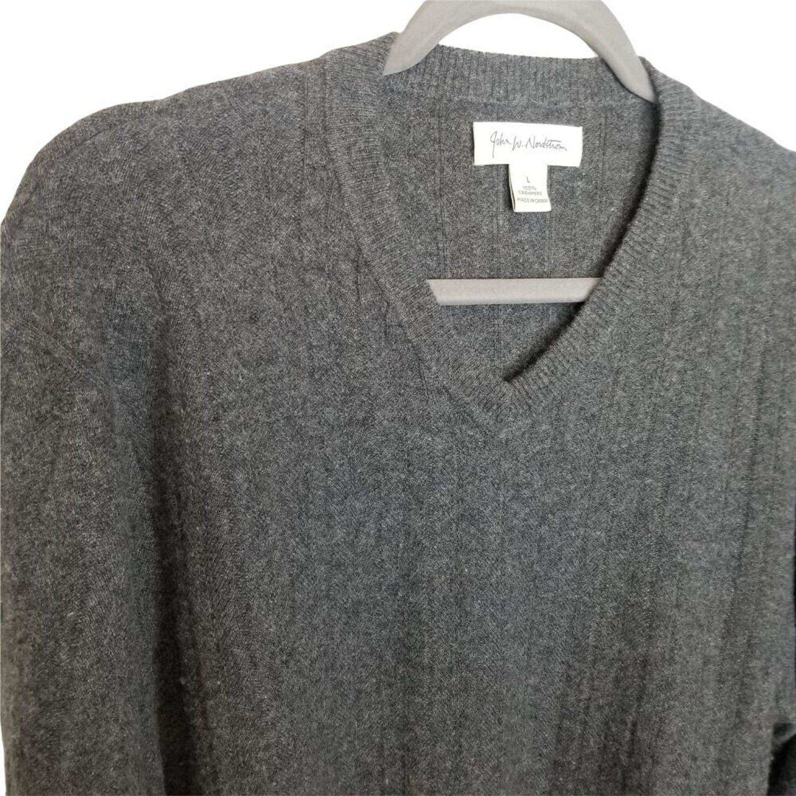 Nordstrom John W. Nordstorm Mens Cashmere Sweater Quiet Luxury Preppy Size US L / EU 52-54 / 3 - 6 Thumbnail