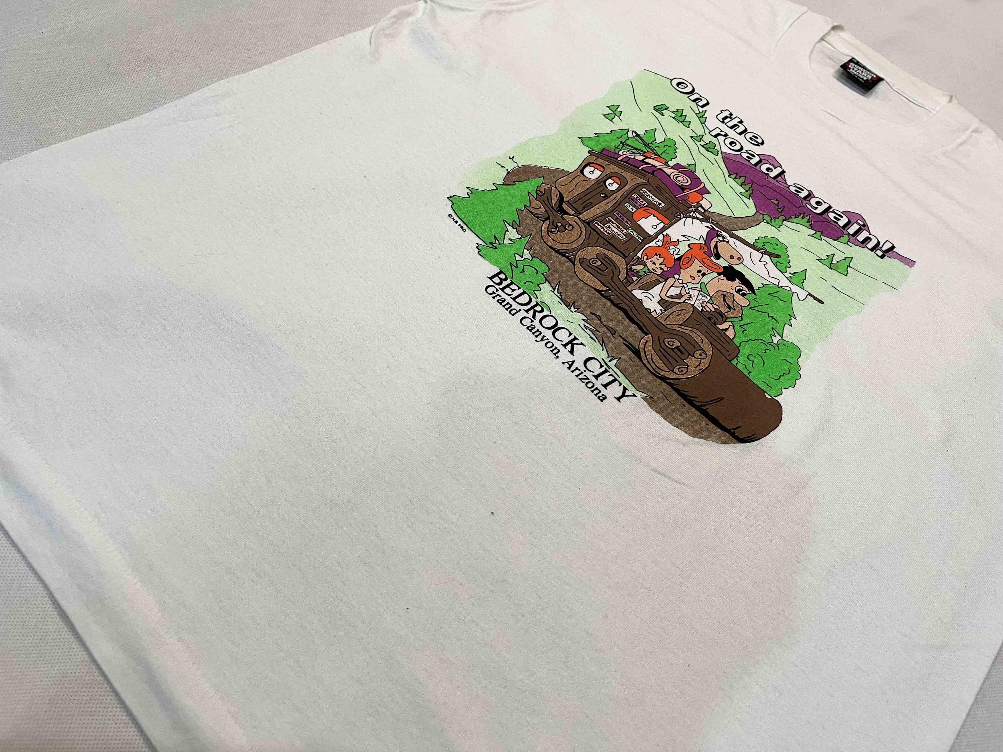 Vintage Vintage Screen Stars The Flintstones Bedrock City T-Shirt Size US XL / EU 56 / 4 - 5 Thumbnail
