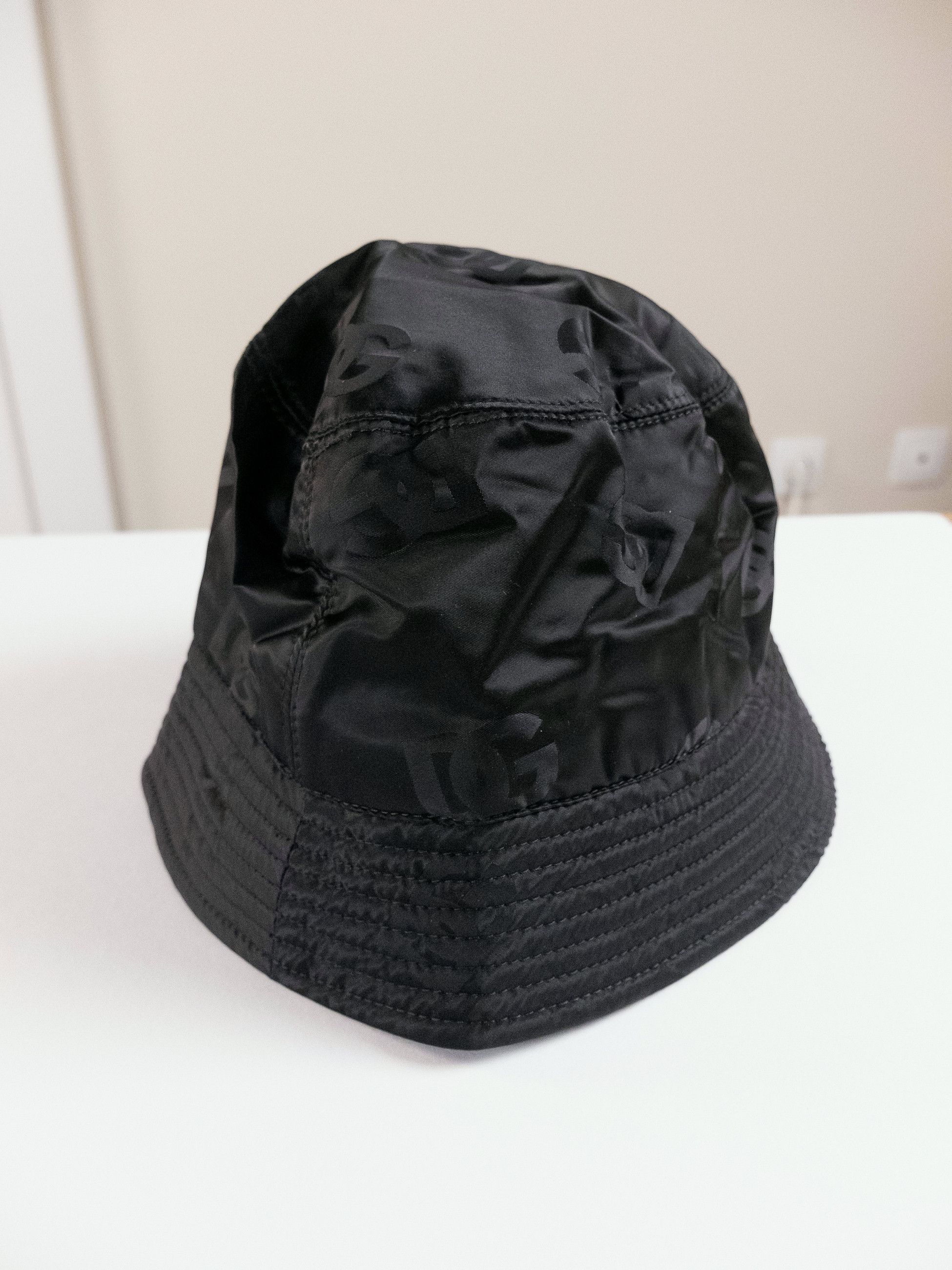 Dolce & Gabbana DOLCE & GABBANA black DG logo print nylon bucket hat Large Size ONE SIZE - 2 Thumbnail