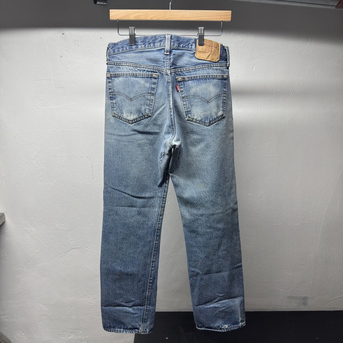 Levi's 80s Levi's 501 Thrashed Distressed Jeans ERD Grunge Chrome Size US 31 - 2 Thumbnail