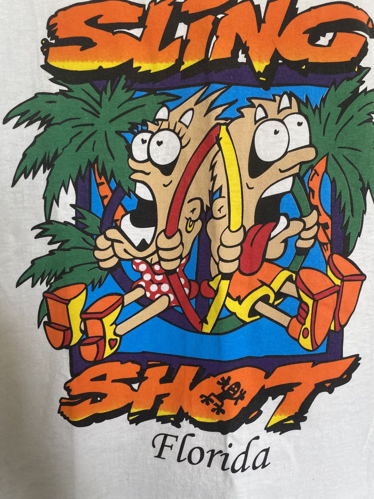 Other Vintage Y2K Slingshot Roller Coaster Florida White T Shirt Size US M / EU 48-50 / 2 - 6 Thumbnail