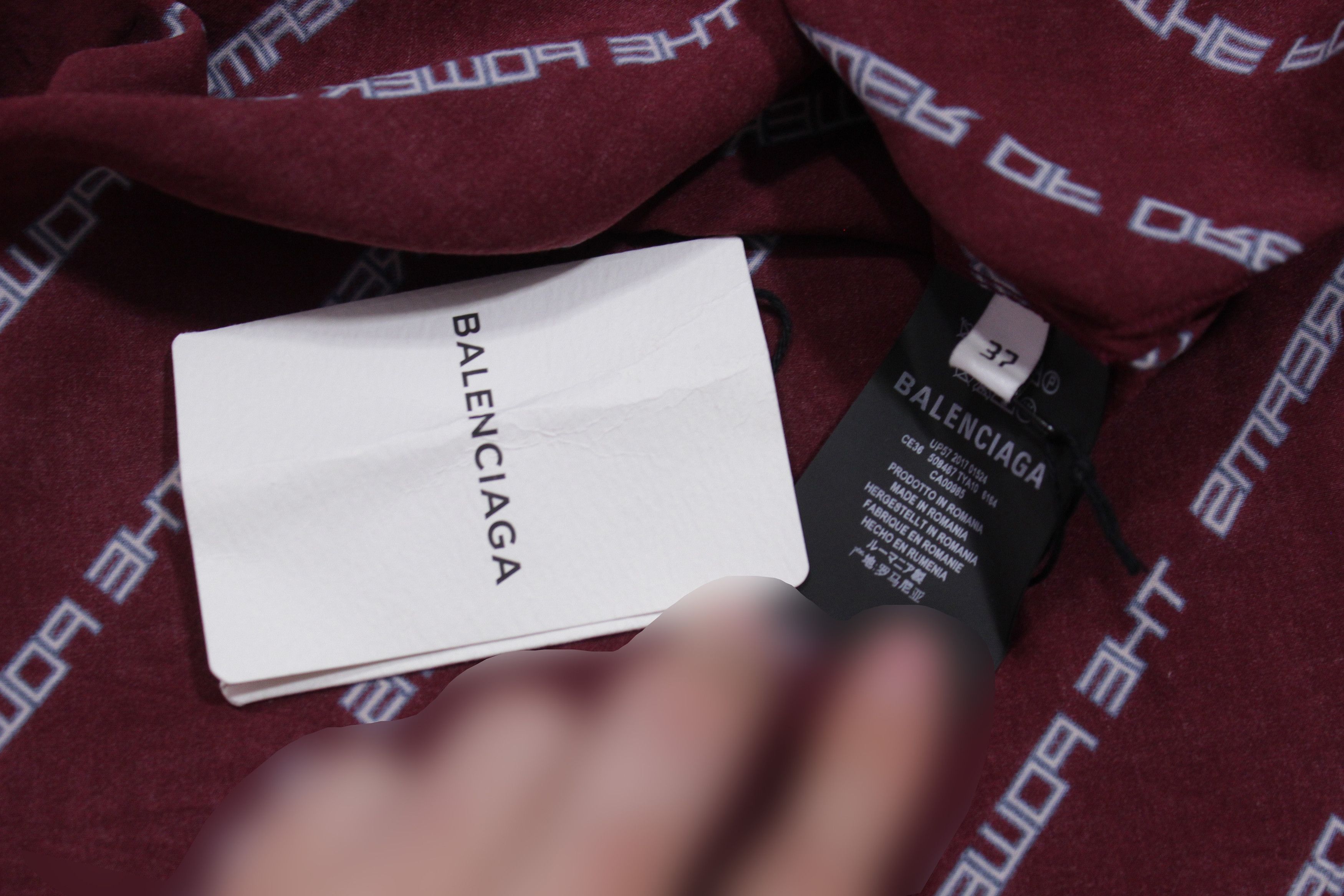 Balenciaga 2017 "Power Of Dreams" Monogram Oversize Shirt With Tags Size US M / EU 48-50 / 2 - 9 Thumbnail