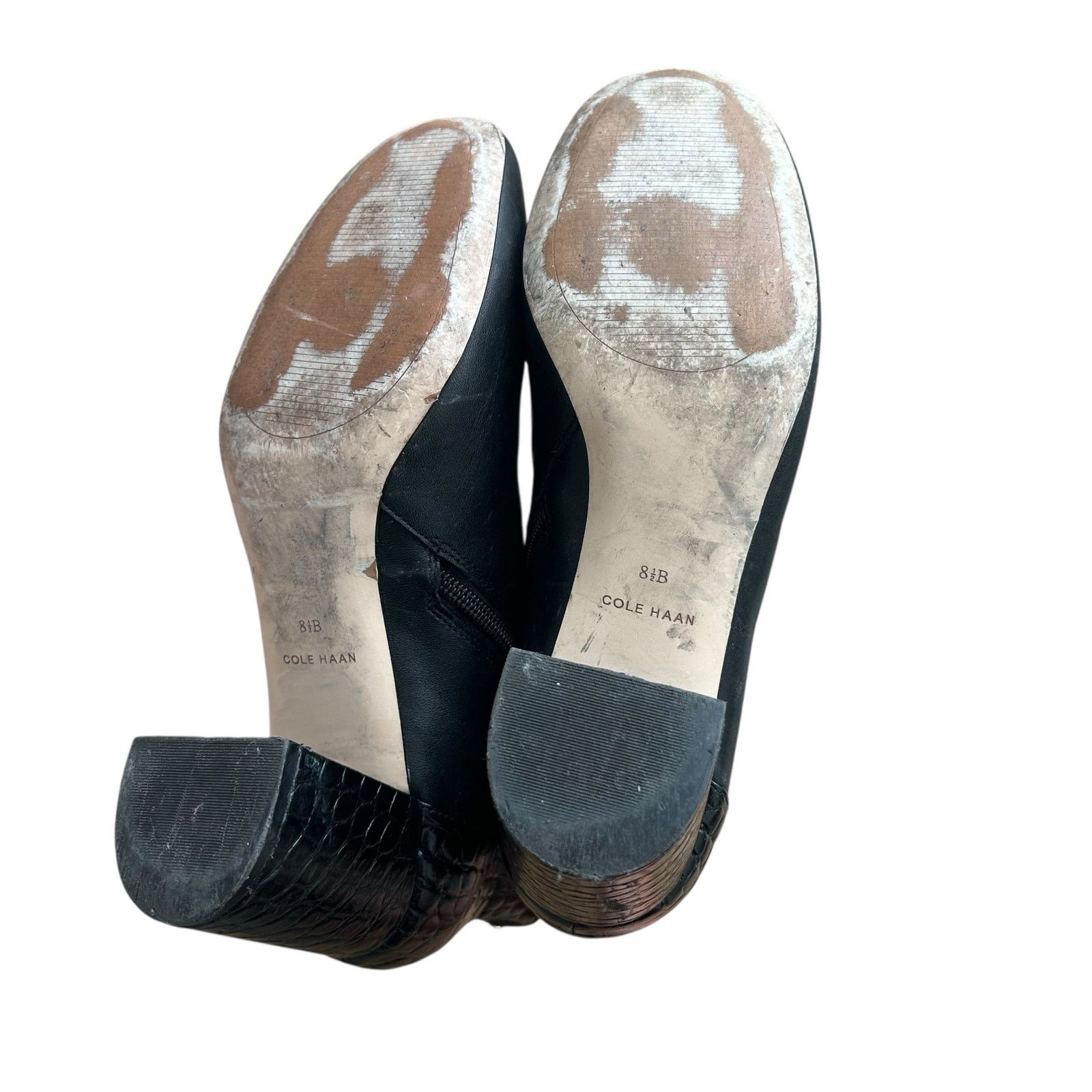 Cole Haan Cole Haan Black Leather Nella Heeled Booties Sz 8.5 Size US 8.5 / IT 38.5 - 6 Thumbnail