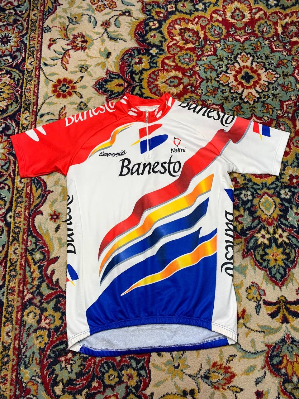 Vintage Vintage 90's Nalini Banesto Campagnolo Cycling Jersey Size US XL / EU 56 / 4 - 1 Thumbnail