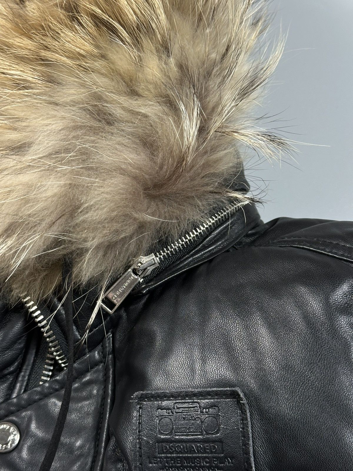 Dsquared2 F/W2008 Dsquared2 Leather Hooded Fur Bomber Down Jacket Size M / US 6-8 / IT 42-44 - 9 Thumbnail