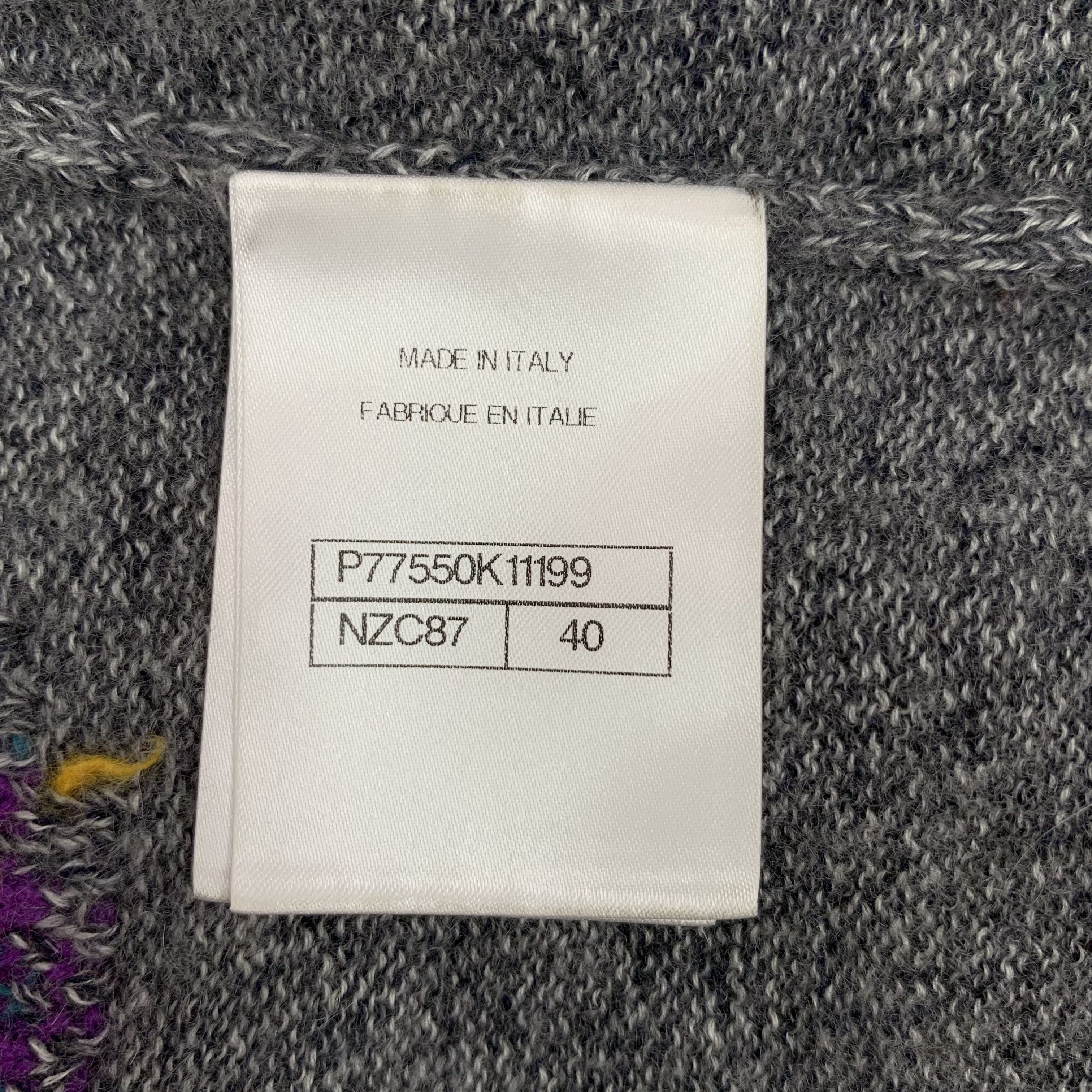Chanel Chanel Cashmere Knit Sweater Dark Grey (40) Size S / US 4 / IT 40 - 8 Thumbnail