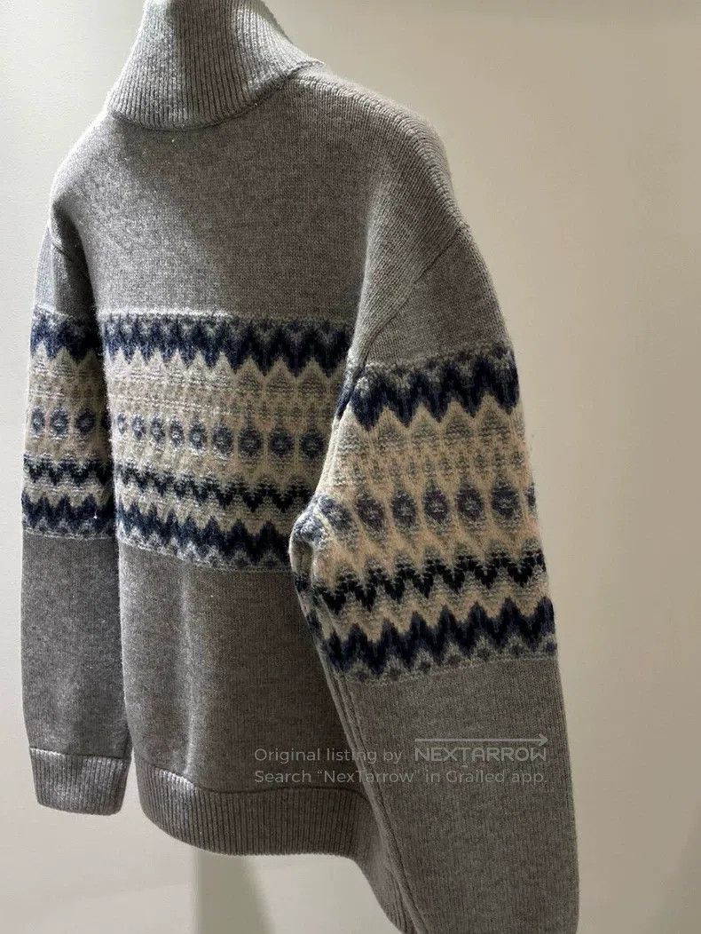 Loro Piana LORO PIANA Fair Isle Knit Sweater Jacket Size M / US 6-8 / IT 42-44 - 5 Thumbnail