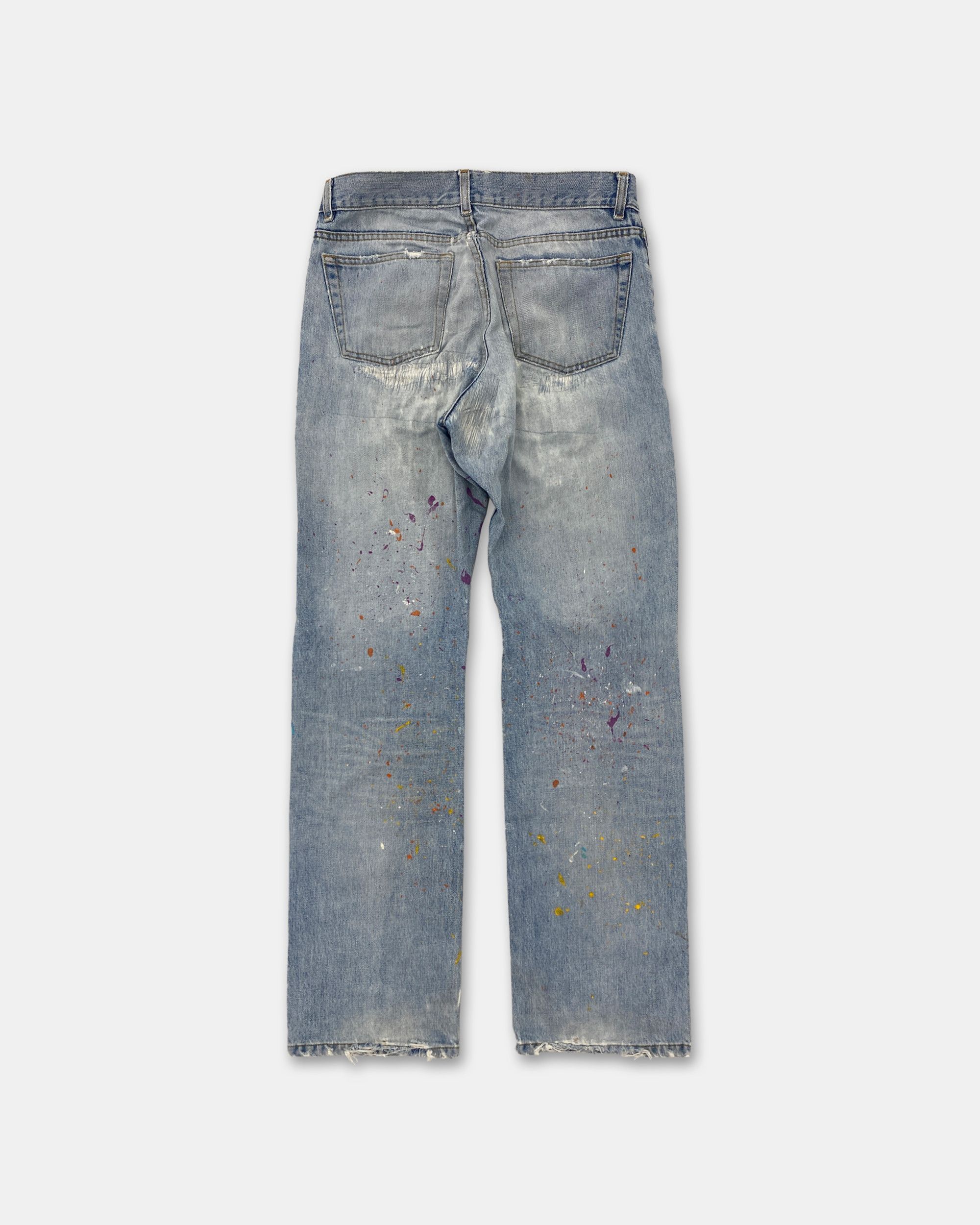 Helmut Lang 2000s Custom Painter Low Waist Boot Cut Fit Vintage Denim Size US 32 / EU 48 - 2 Thumbnail