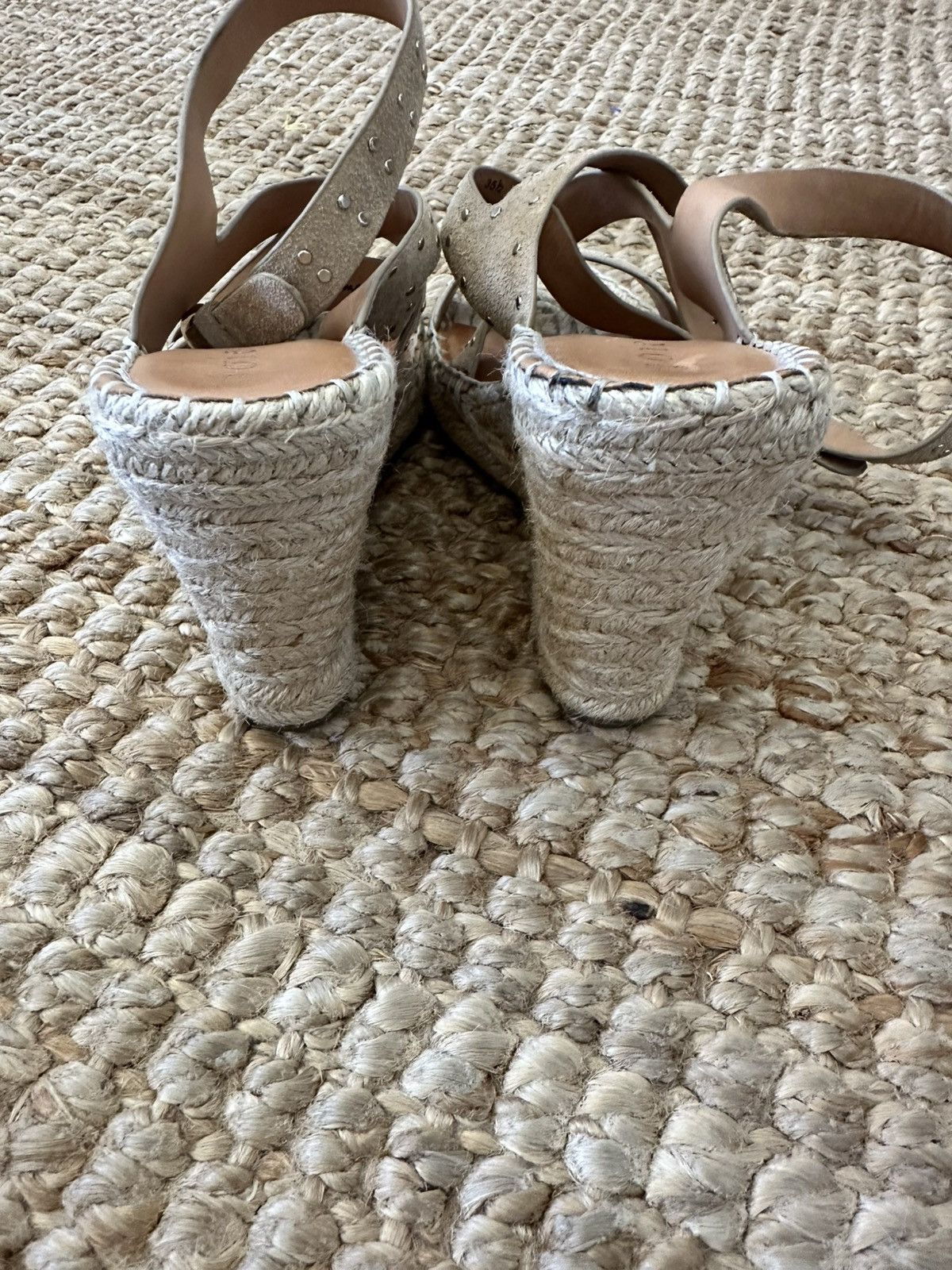 Joie JOIE KORAT SUEDE STUDDED ESPADRILLE WEDGE SANDAL SIZE 35.5 Size US 5.5 / IT 35.5 - 6 Thumbnail