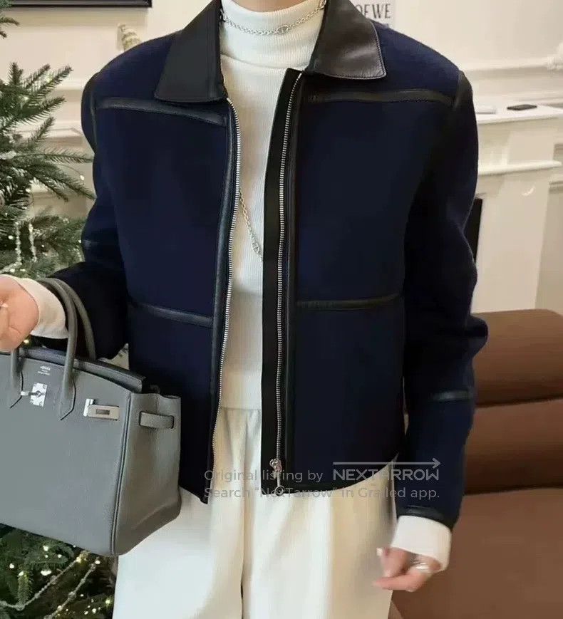 Hermes Hermes Cashmere and Leather Mix Short Coat Size XS / US 0-2 / IT 36-38 - 1 Thumbnail