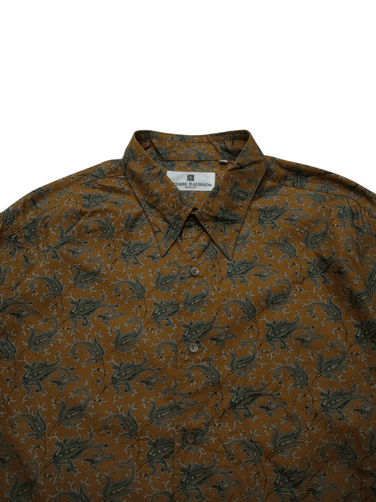 Pierre Balmain × Vintage Rare Vintage Pierre Balmain Paris Bandana Shirt Size US L / EU 52-54 / 3 - 1 Thumbnail