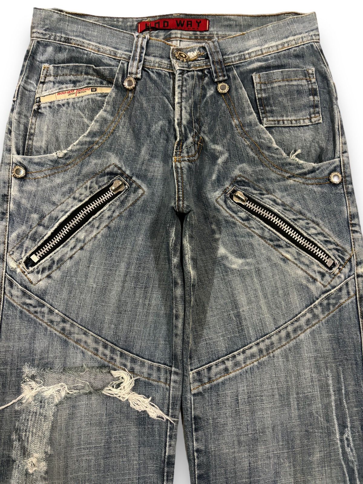 Diesel Vintage Hod-Way Industry Cracked Wash Loose Distressed Jeans Size US 30 / EU 46 - 3 Thumbnail