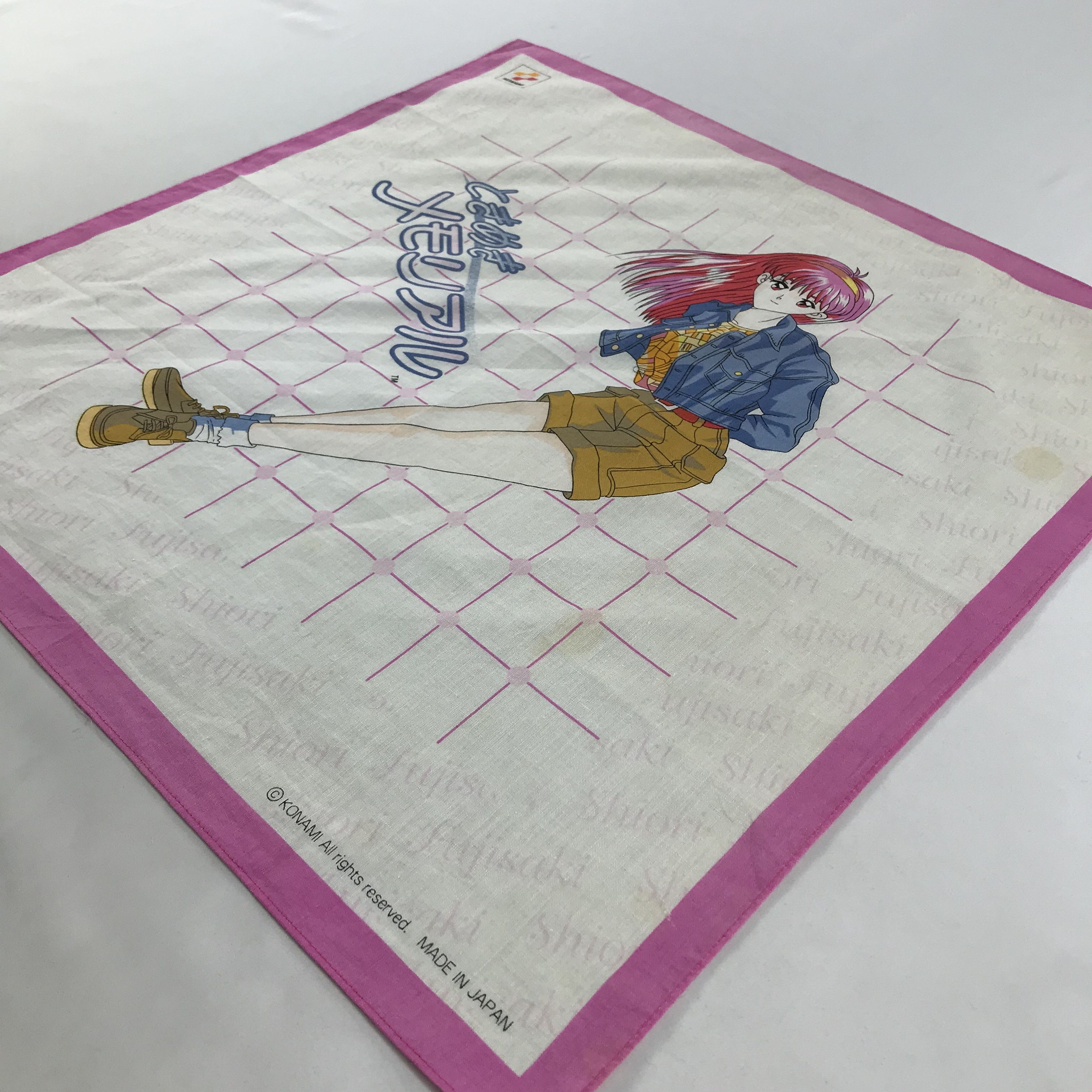 Anime × Japanese Brand × Vintage Tokimeki Anime Bandana / Handkerchief / Neckerchief - S1869 Size ONE SIZE - 2 Thumbnail