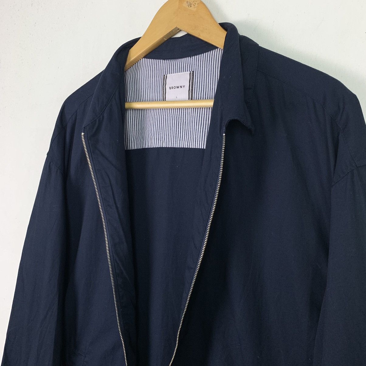 Japanese Brand Vintage Browny Full Zipper Light Jacket Size US L / EU 52-54 / 3 - 14 Thumbnail