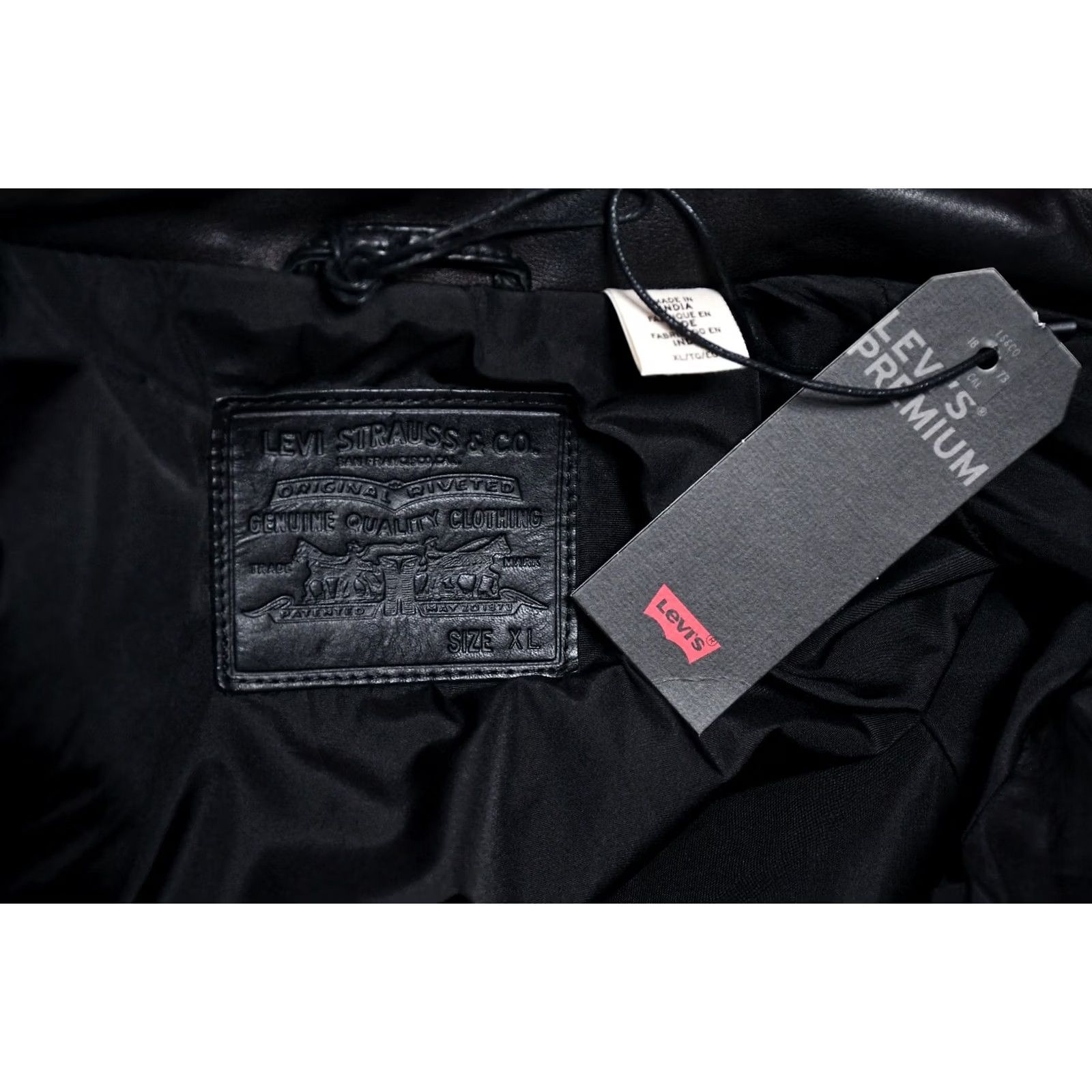 Levi's Levi’s Trucker Jacket Men XL Black Leather Big E Size US XL / EU 56 / 4 - 6 Thumbnail