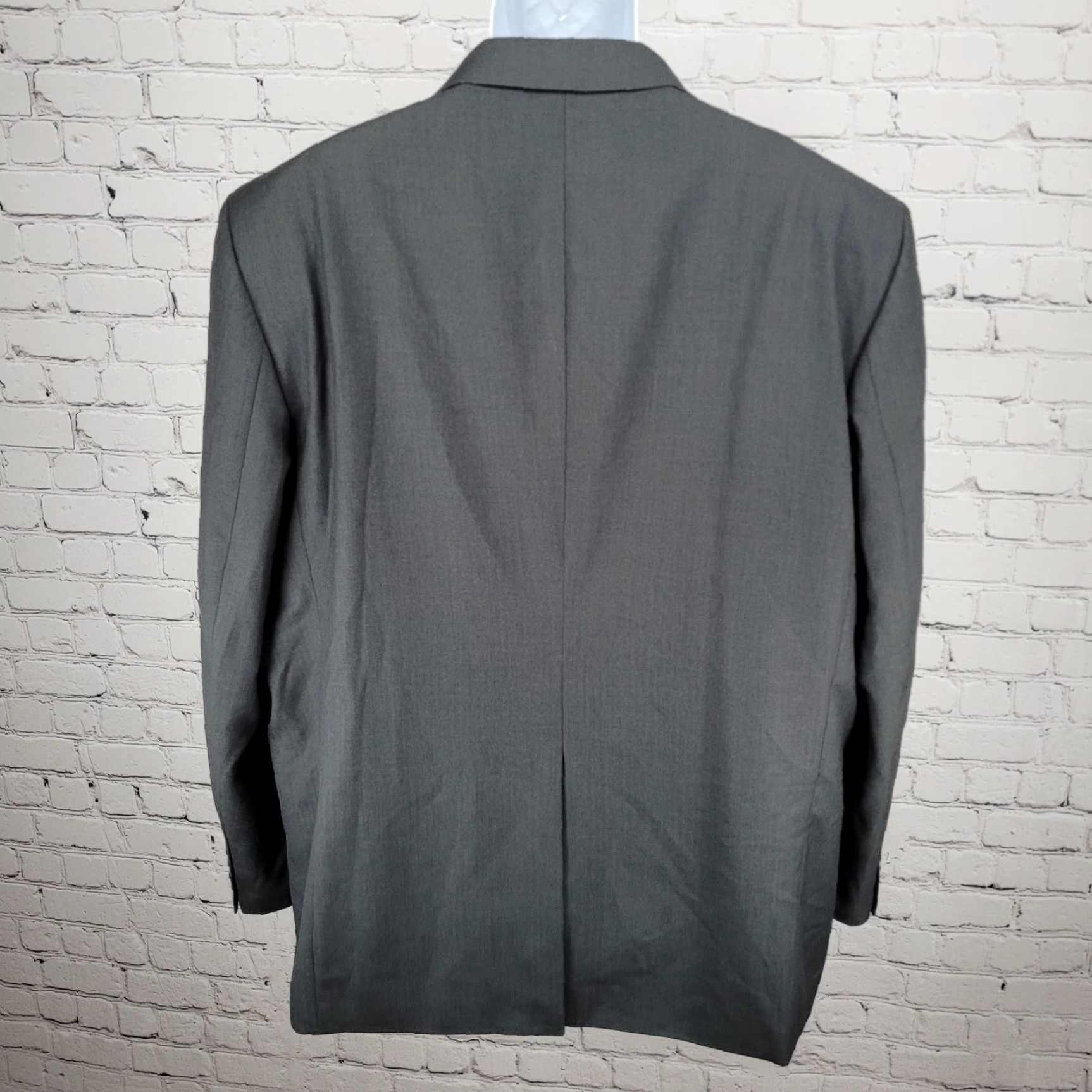 Van Heusen Van Heusen Blazer Suit Jacket Sport Coat 48R Grey 2 Button Single Vented Notch 4-Button Sleeve Men Size 48R - 2 Thumbnail