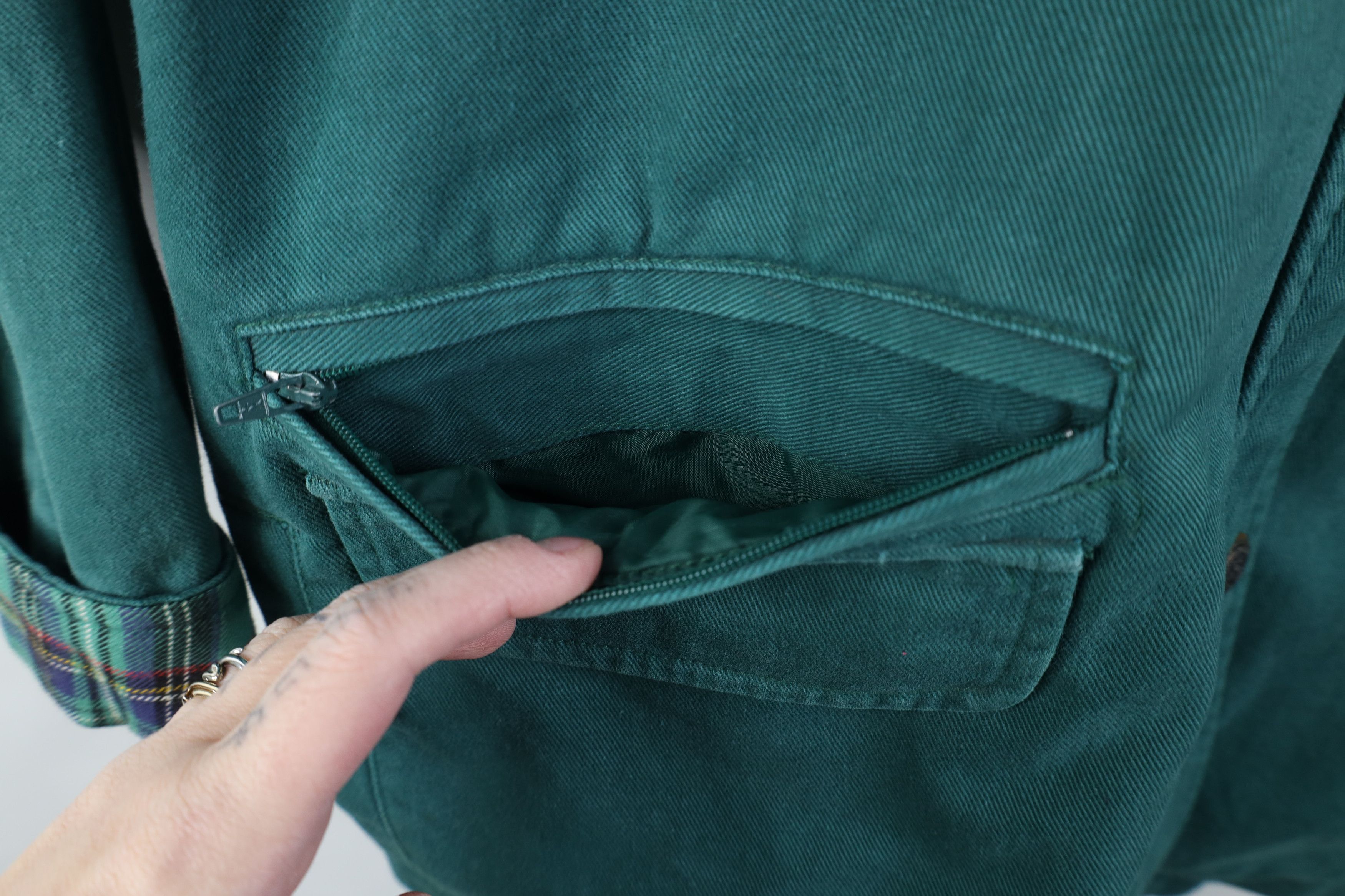 Vintage Vintage 90s Streetwear Lined Canvas Chore Barn Jacket Green Size M / US 6-8 / IT 42-44 - 5 Thumbnail