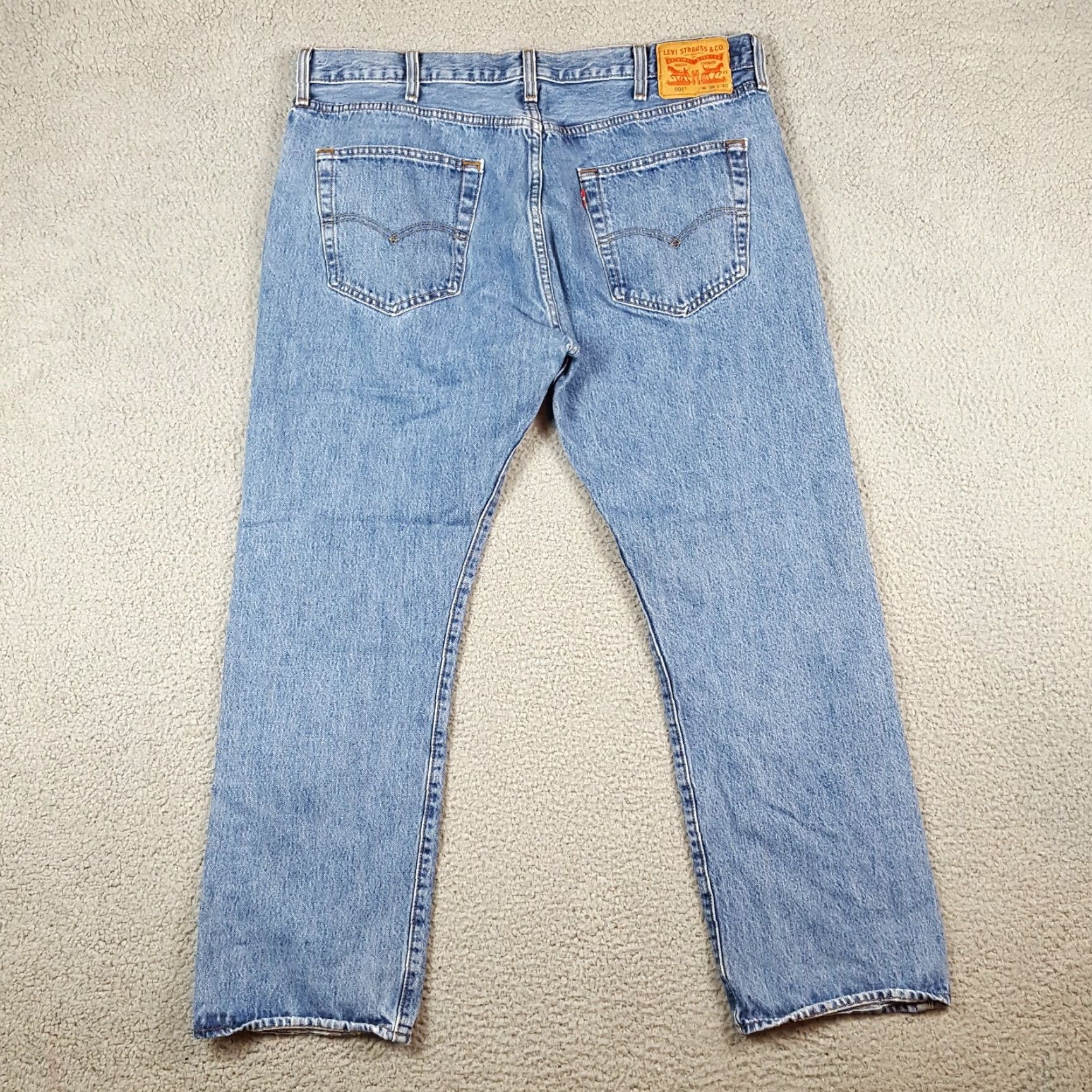 Levi's VINTAGE Levi's 501 Jeans Mens 38x30 Stonewash Button-Fly Classic Denim Blue 5-Pocket Western Workwear 00s 90s Rock Grunge Retro Denim Jeans Mens Size US 38 / EU 54 - 6 Thumbnail