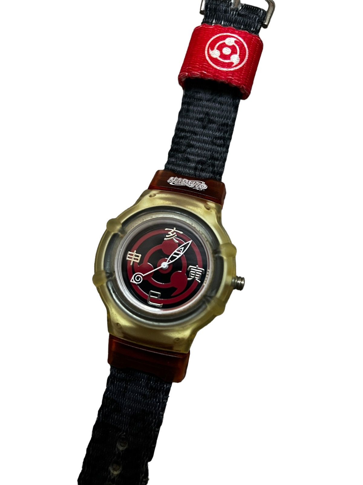 image of Anima Naruto Collectible Watch Akatsuki Sharingan in Black/Red, Men's