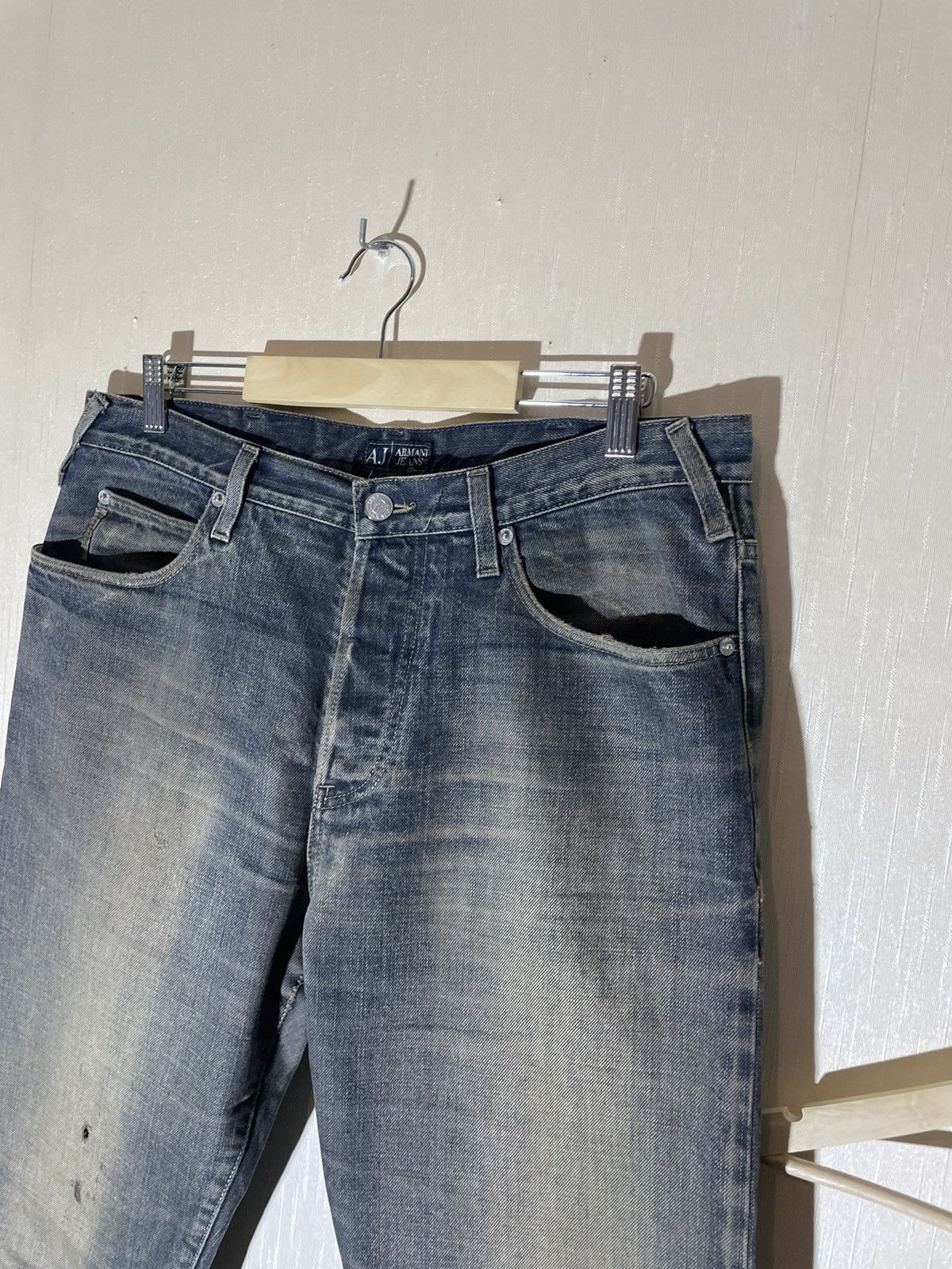 Armani × Japanese Brand × Vintage Armani Japanese vintage avantgarde denim jeans Size US 34 / EU 50 - 3 Thumbnail