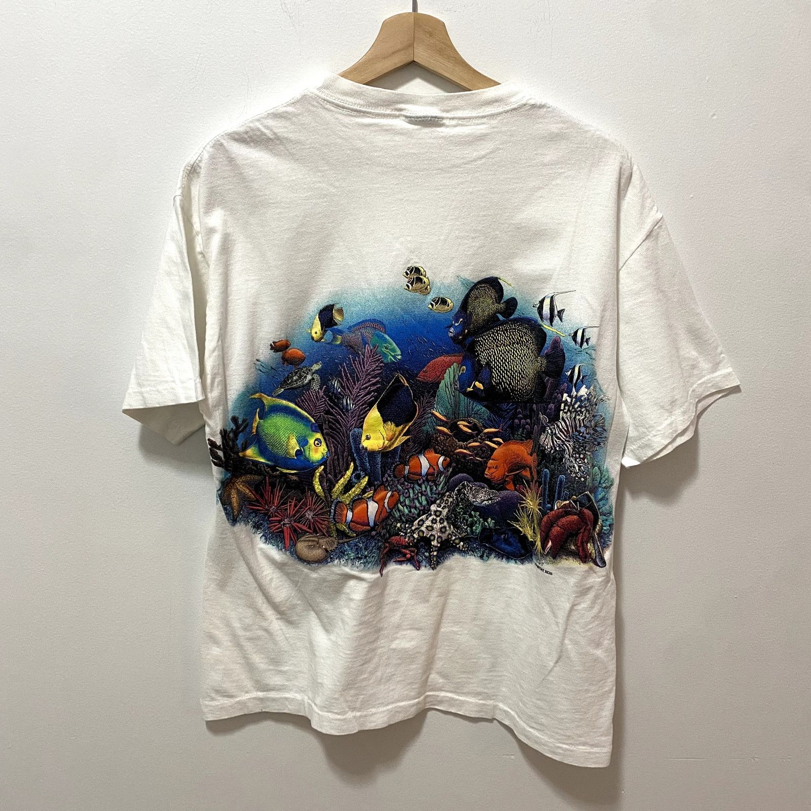 Vintage Vintage Coral Reef Exotic Fish Aquarium Habitat T Shirt 90s Size US L / EU 52-54 / 3 - 2 Thumbnail