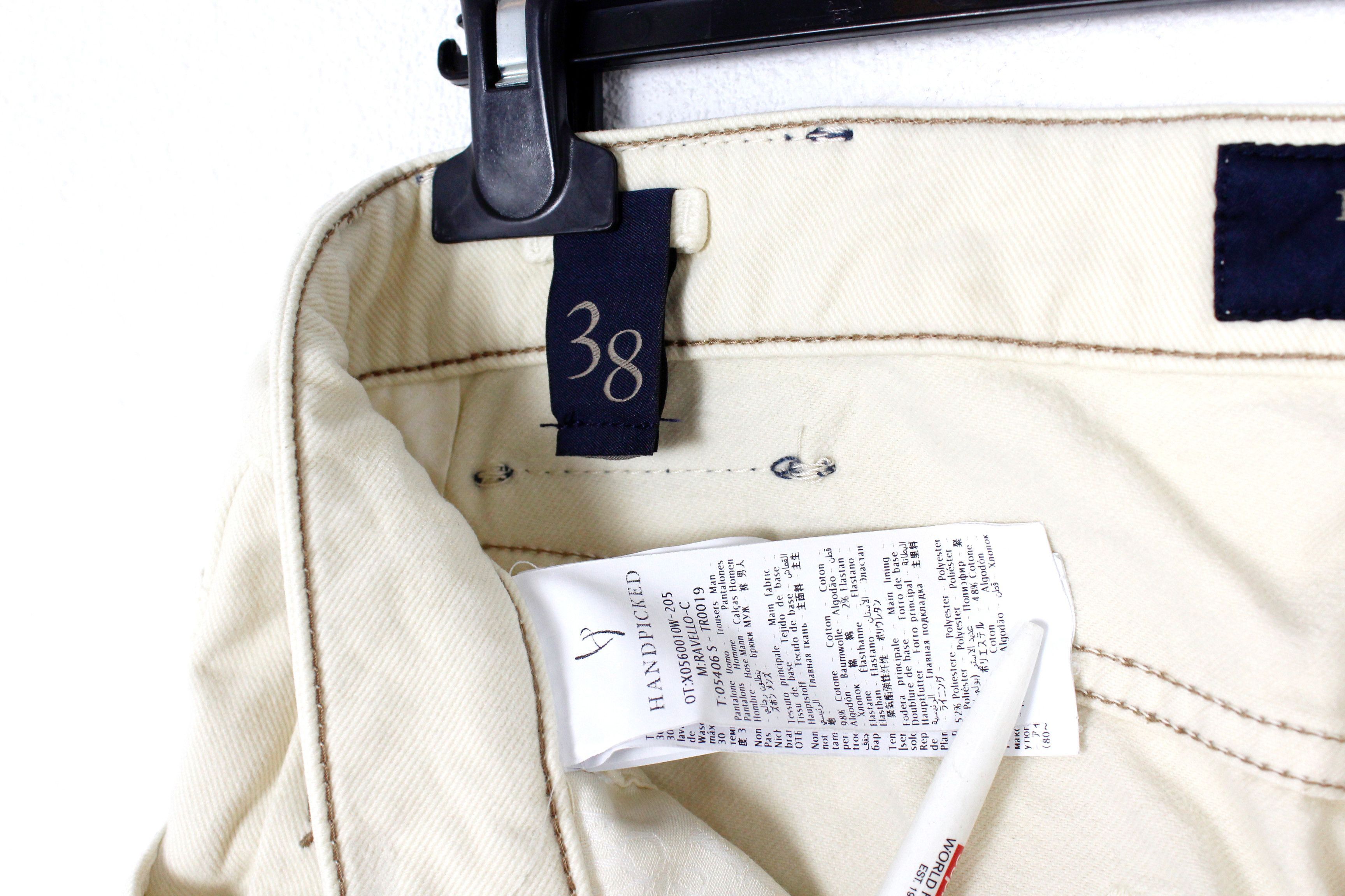 Designer Mens Handpicked Beige Ravello Pants 38 Size US 38 / EU 54 - 8 Thumbnail
