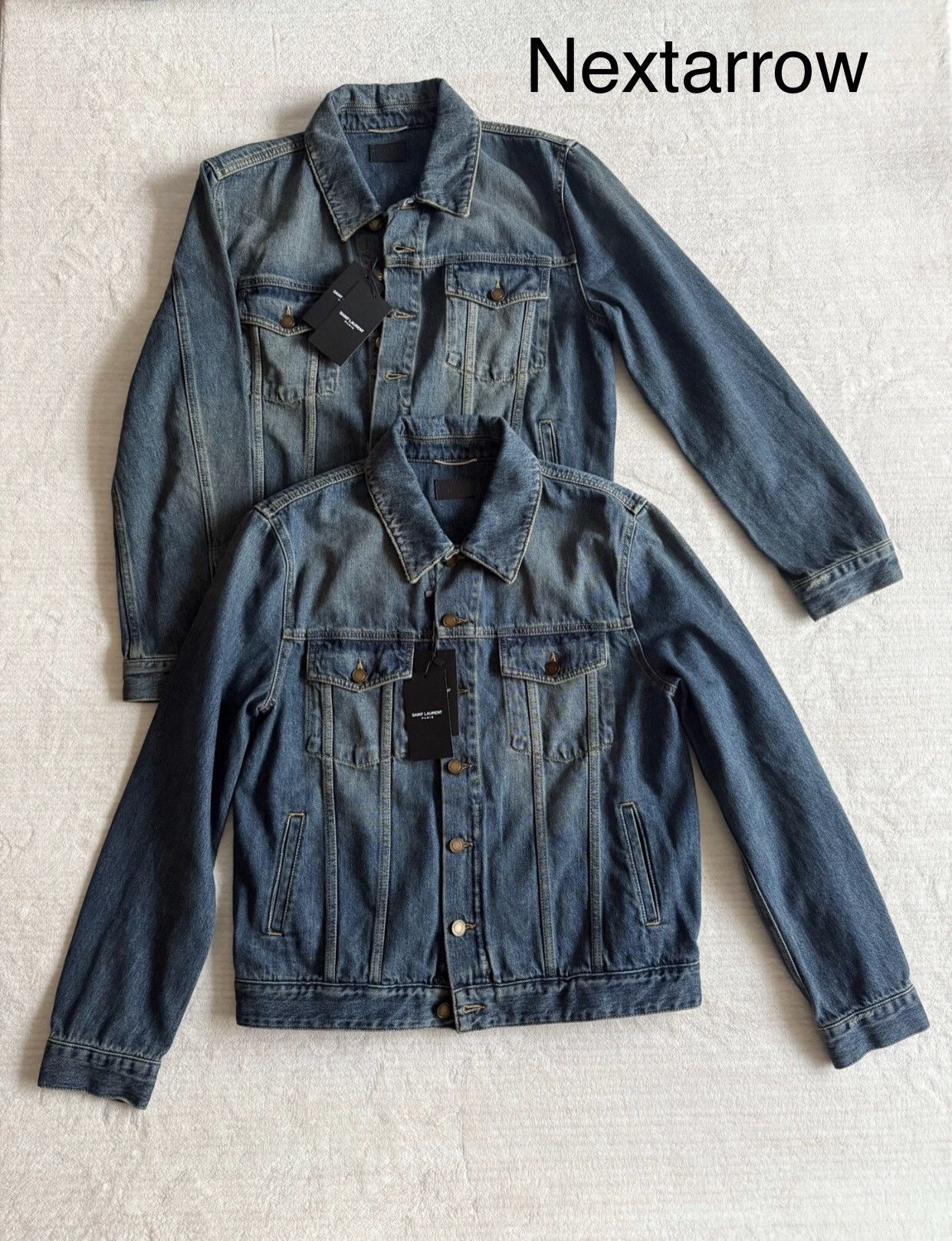 Saint Laurent Paris × Yves Saint Laurent Saint Laurent washed light blue denim jacket2412-Nextarrow Size US XL / EU 56 / 4 - 1 Thumbnail