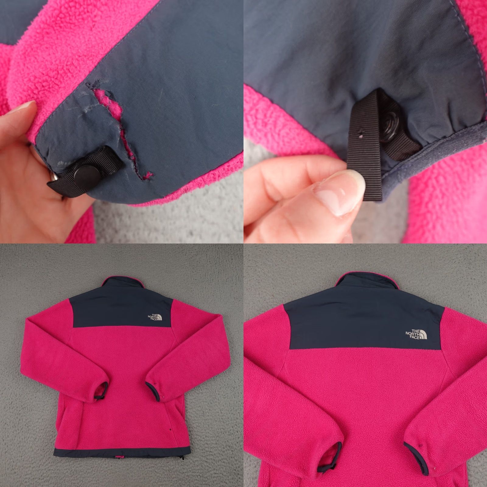 The North Face The North Face Denali Jacket Womens Small Pink Gray Polartec Full Zip Fleece Size S / US 4 / IT 40 - 8 Thumbnail