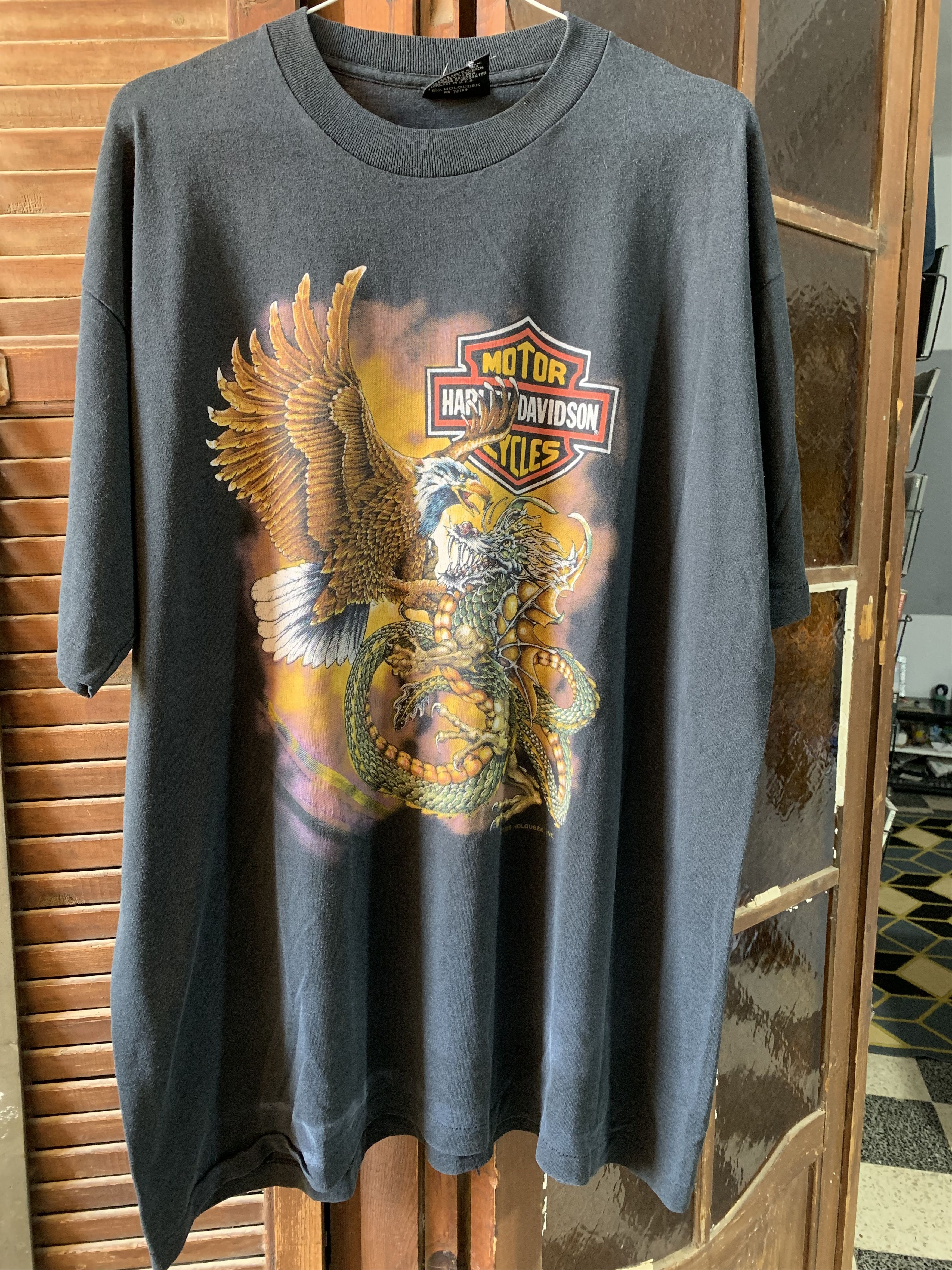 Harley Davidson Vintage Harley Davidson Eagle vs Dragon SingleStitch size XL Size US XL / EU 56 / 4 - 1 Thumbnail
