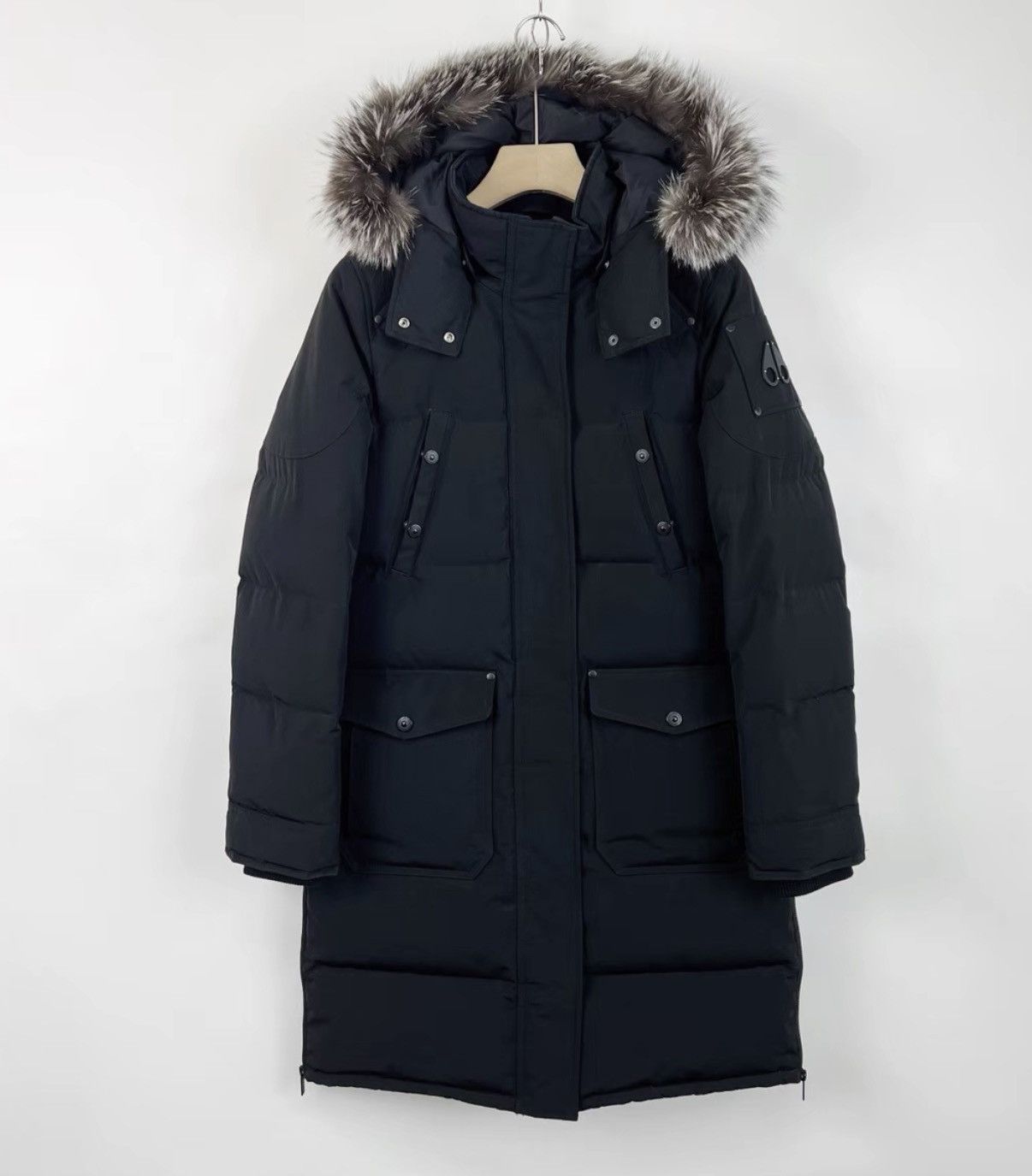 Moose Knuckles Moose Knuckles / MK / Black Hooded Mid-Long Down Jacket K12 Size M / US 6-8 / IT 42-44 - 1 Thumbnail